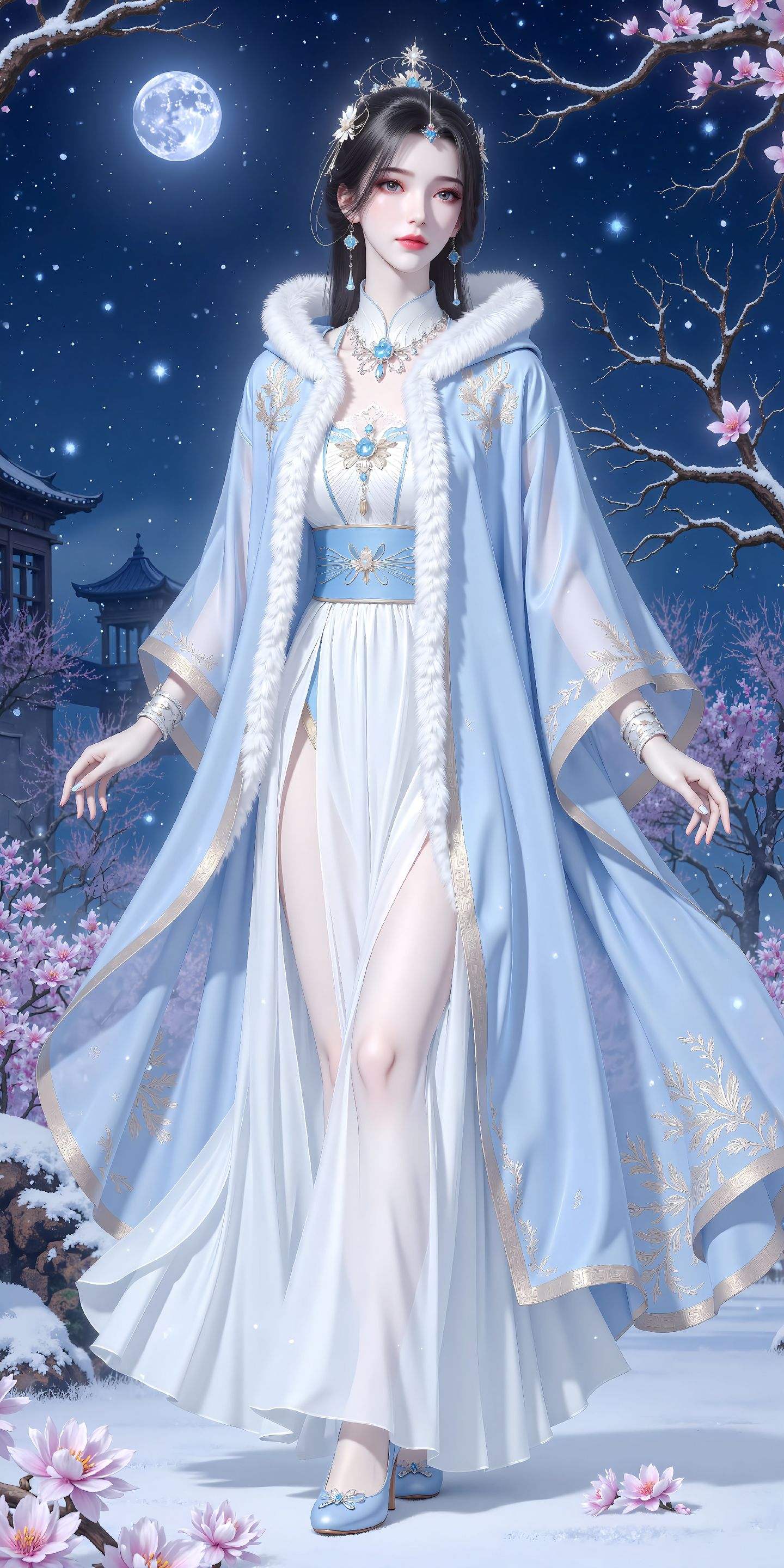 仙逆 国漫女神 美女 李慕婉月色下的温柔,第6张