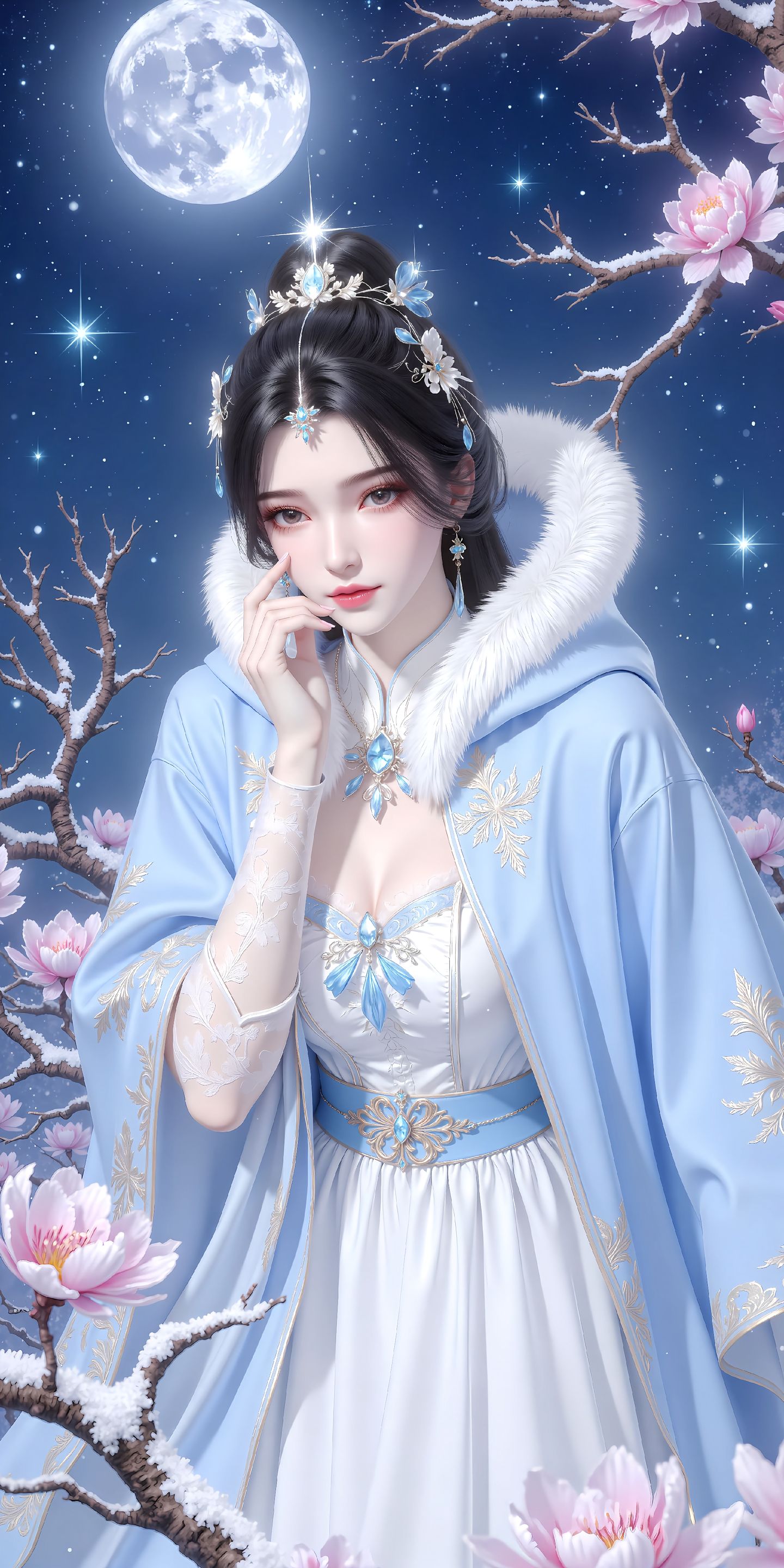 仙逆 国漫女神 美女 李慕婉月色下的温柔,第9张