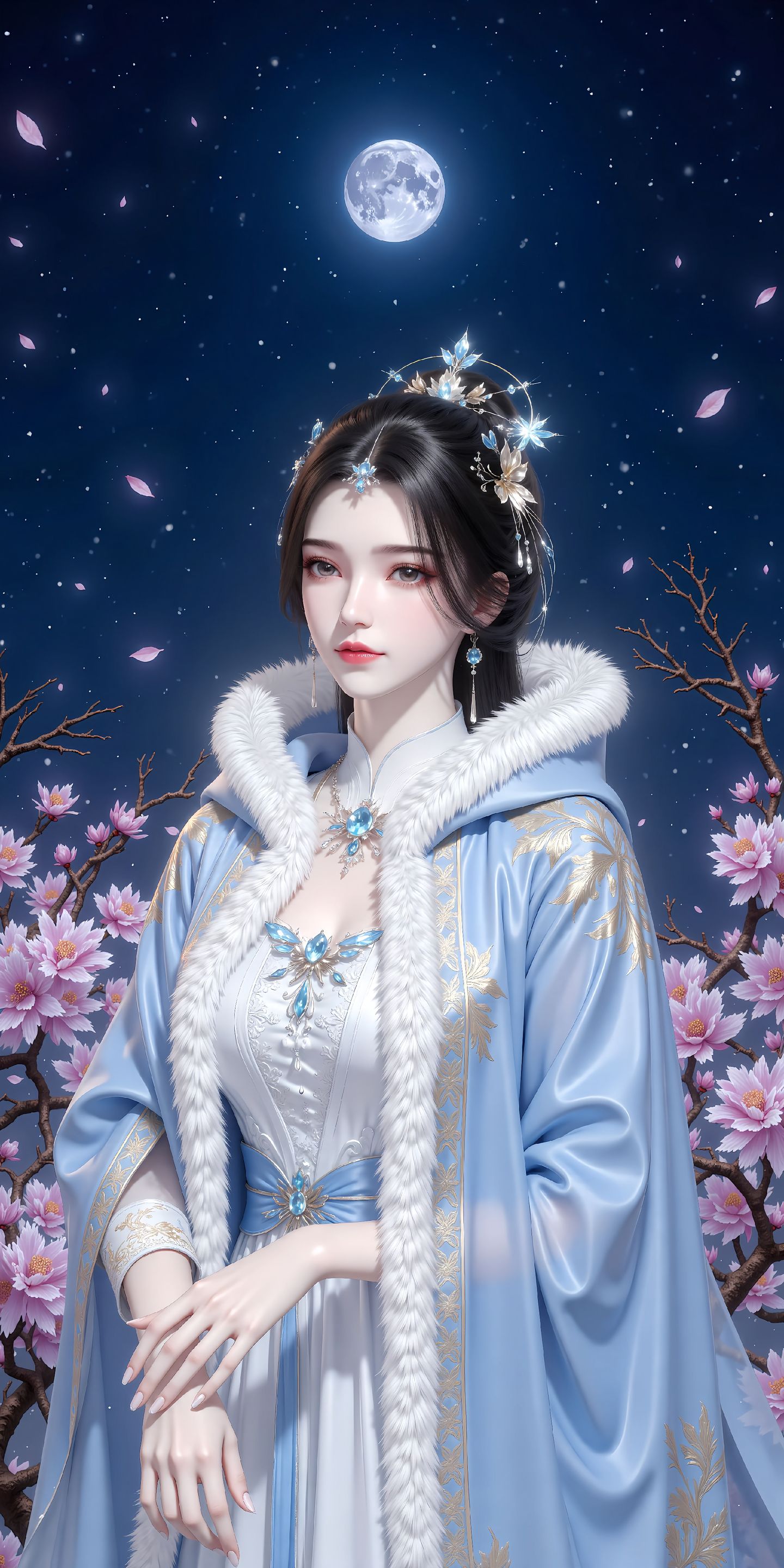 仙逆 国漫女神 美女 李慕婉月色下的温柔,第8张