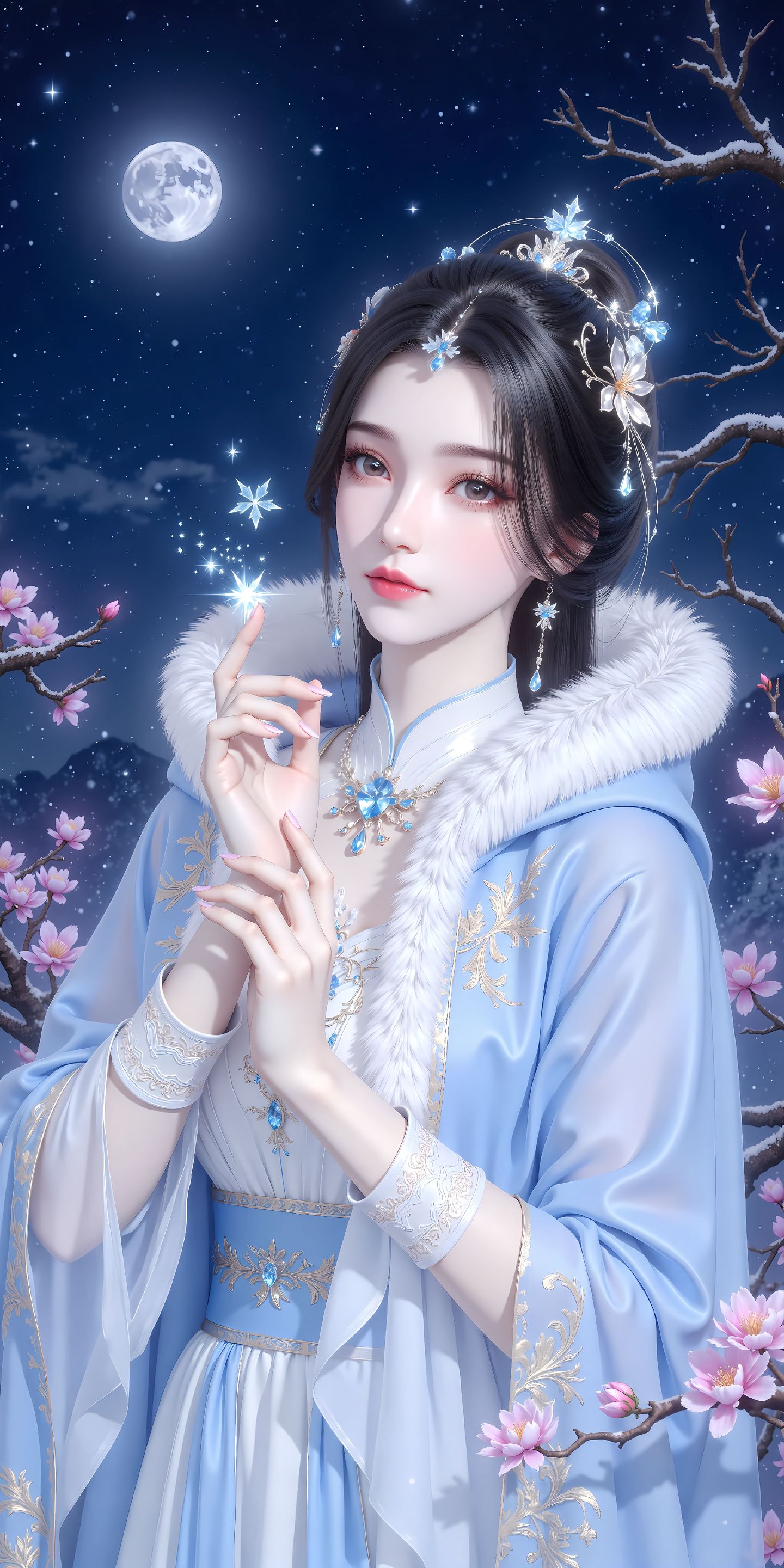 仙逆 国漫女神 美女 李慕婉月色下的温柔,第11张