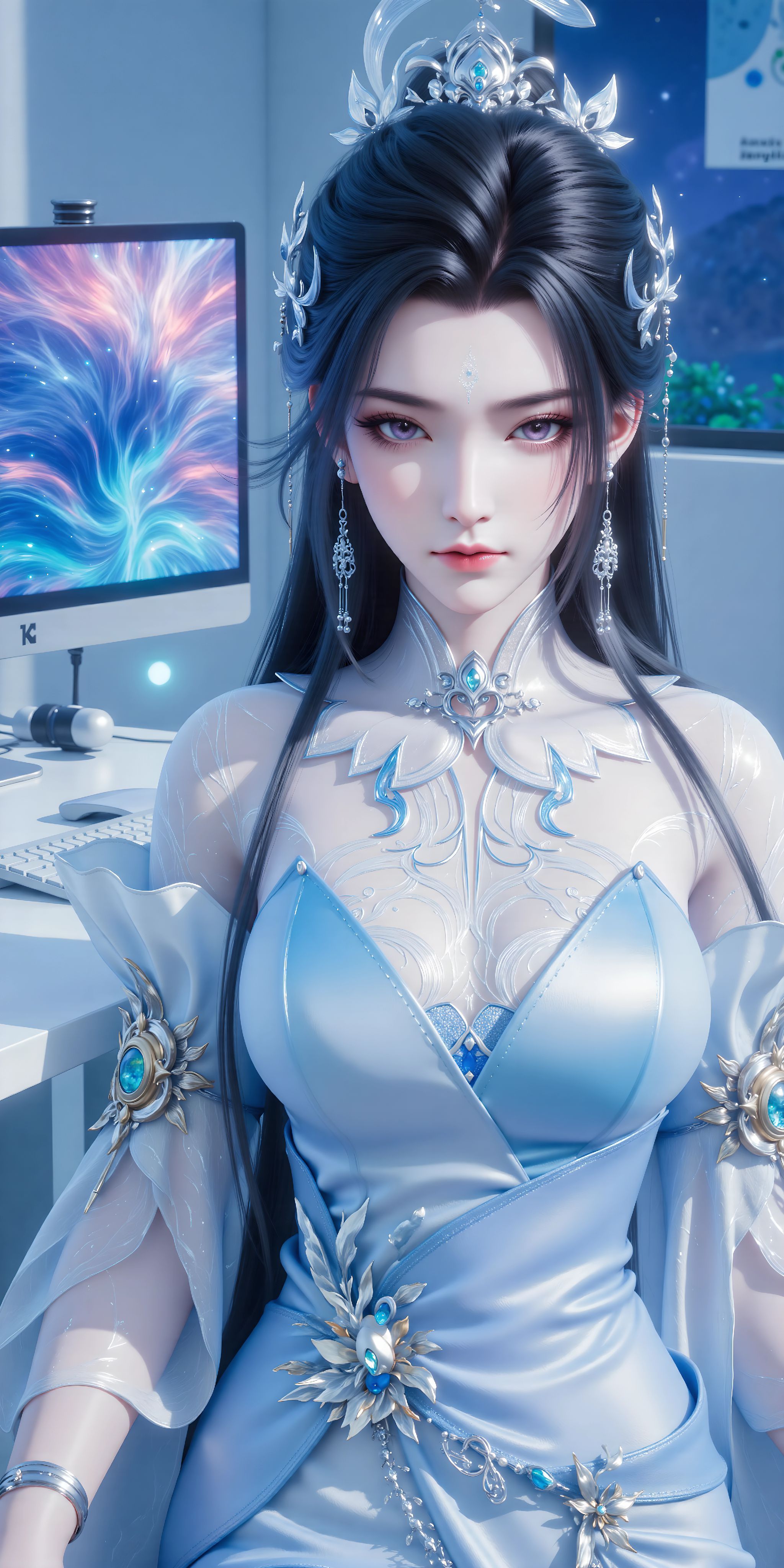 诛仙 国漫女神 ai绘画 深情如陆雪琪,第8张