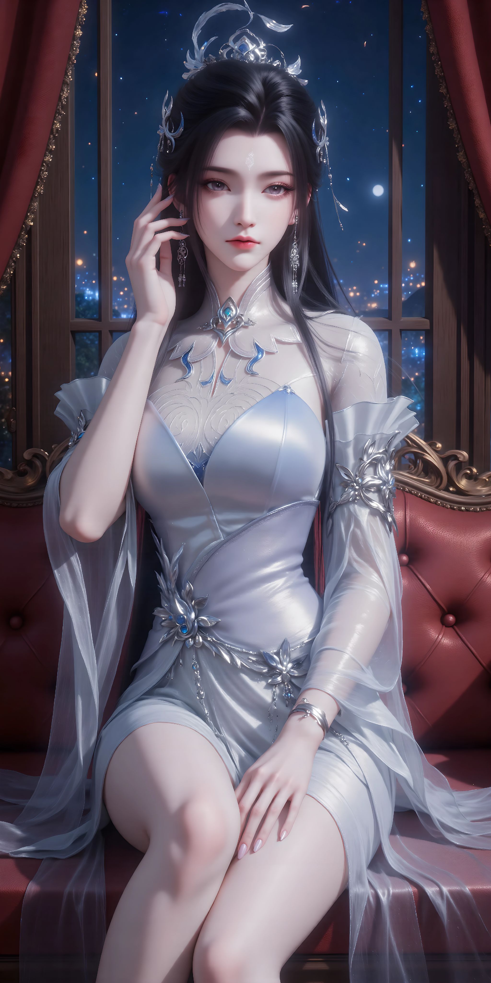 诛仙 国漫女神 ai绘画 深情如陆雪琪,第5张