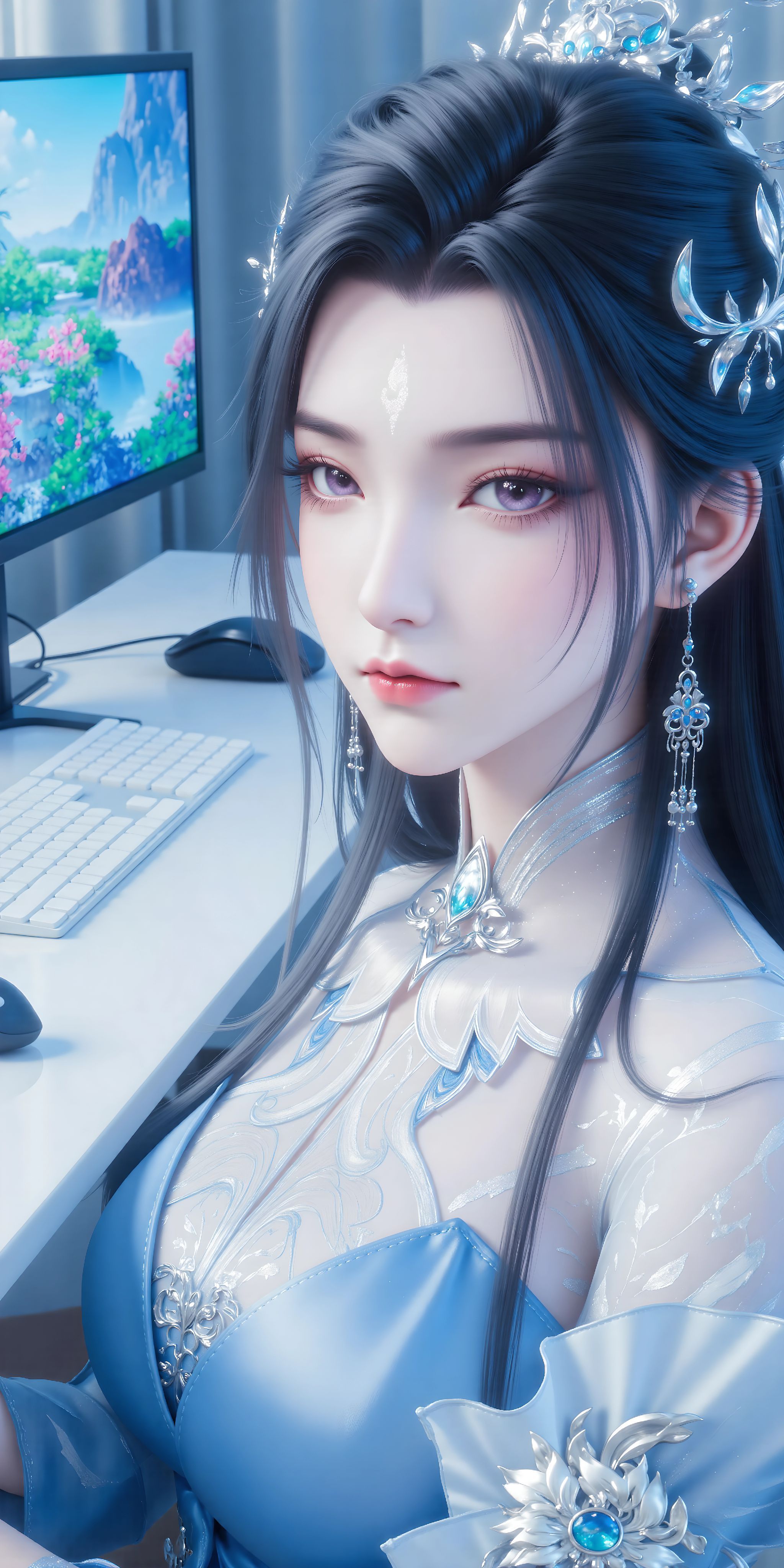 诛仙 国漫女神 ai绘画 深情如陆雪琪,第10张