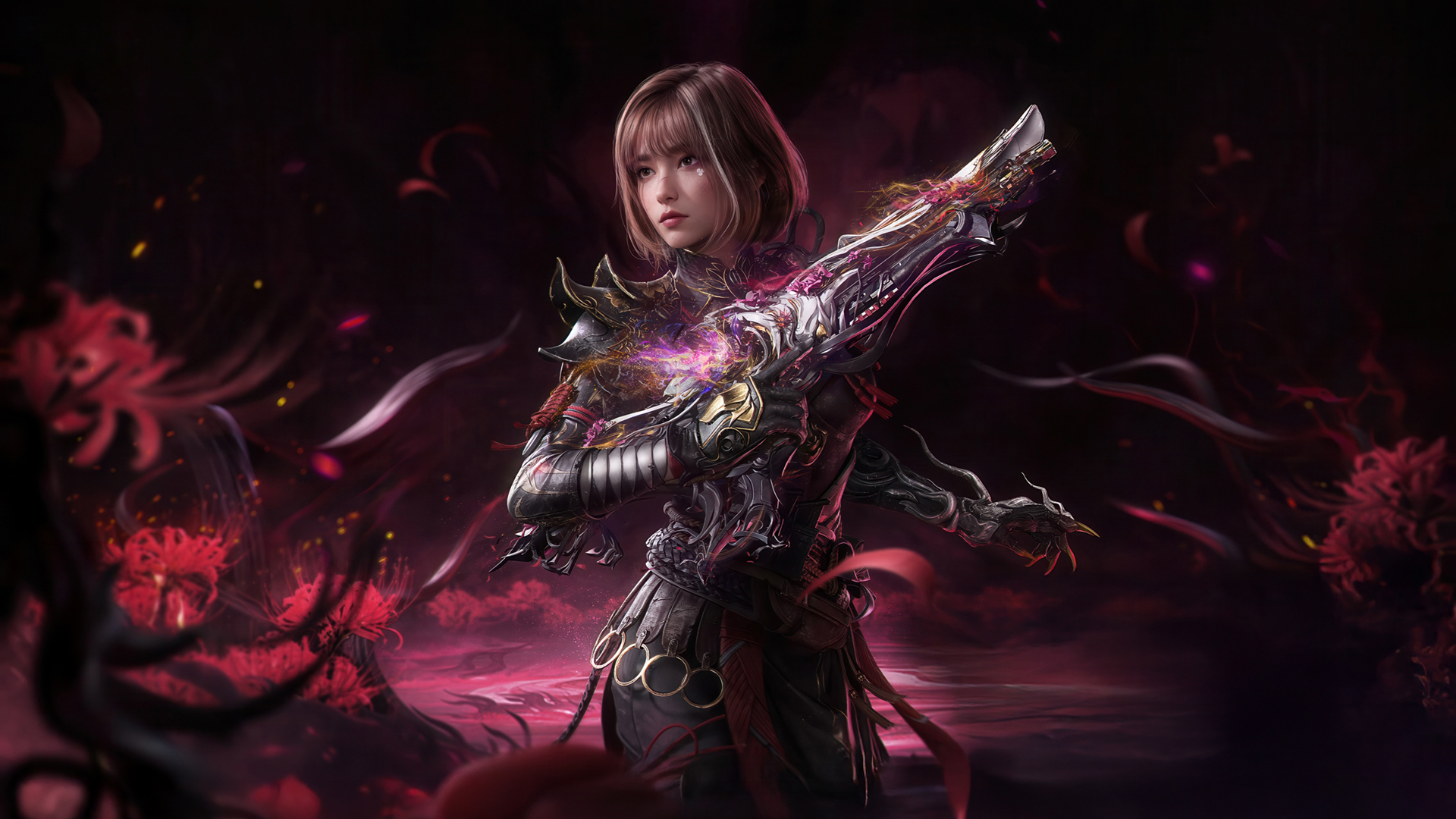 使命召唤 Call Of Duty 红色彼岸花 游戏美女壁纸,第1张