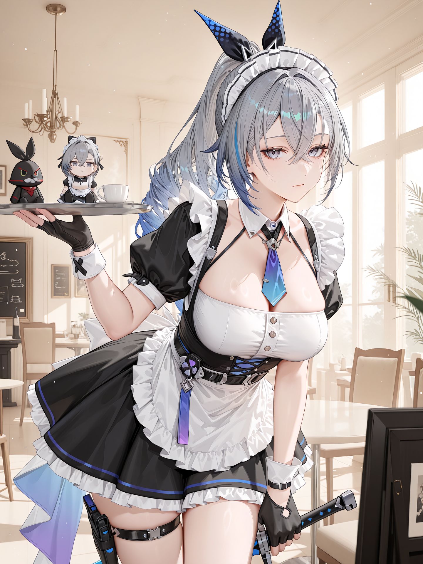 银狼 崩坏星穹铁道 二次元 女仆装 御姐,第1张