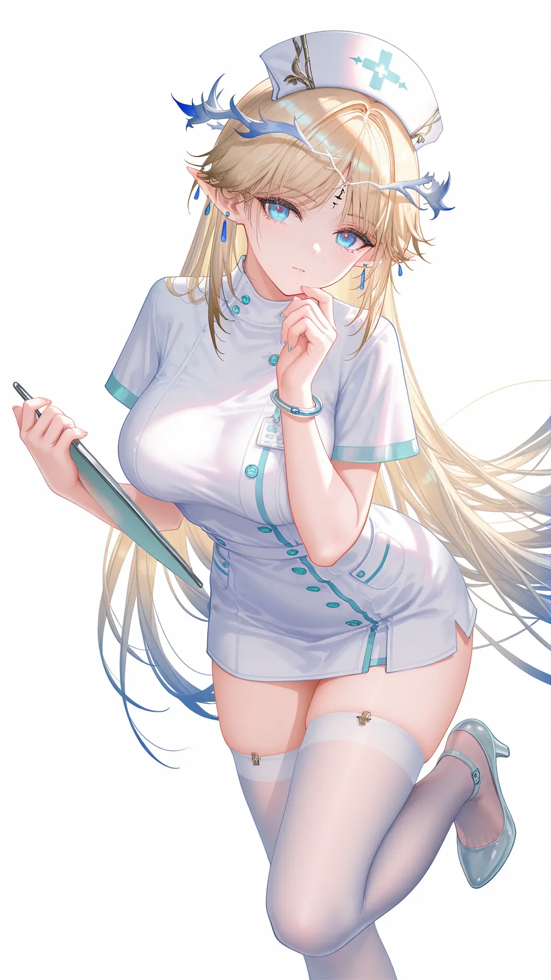 卡提希娅大家都抽到了吧？鸣潮 卡提希娅 丝袜 白丝 手机高清壁纸,第1张