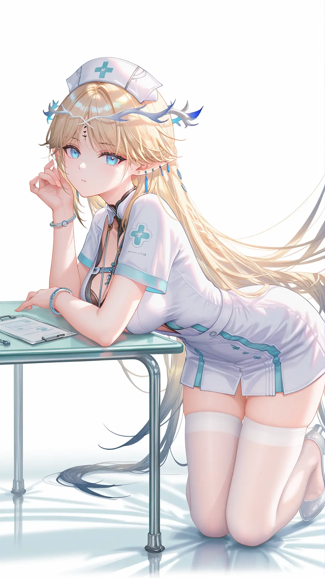 卡提希娅大家都抽到了吧？鸣潮 卡提希娅 丝袜 白丝 手机高清壁纸,第2张