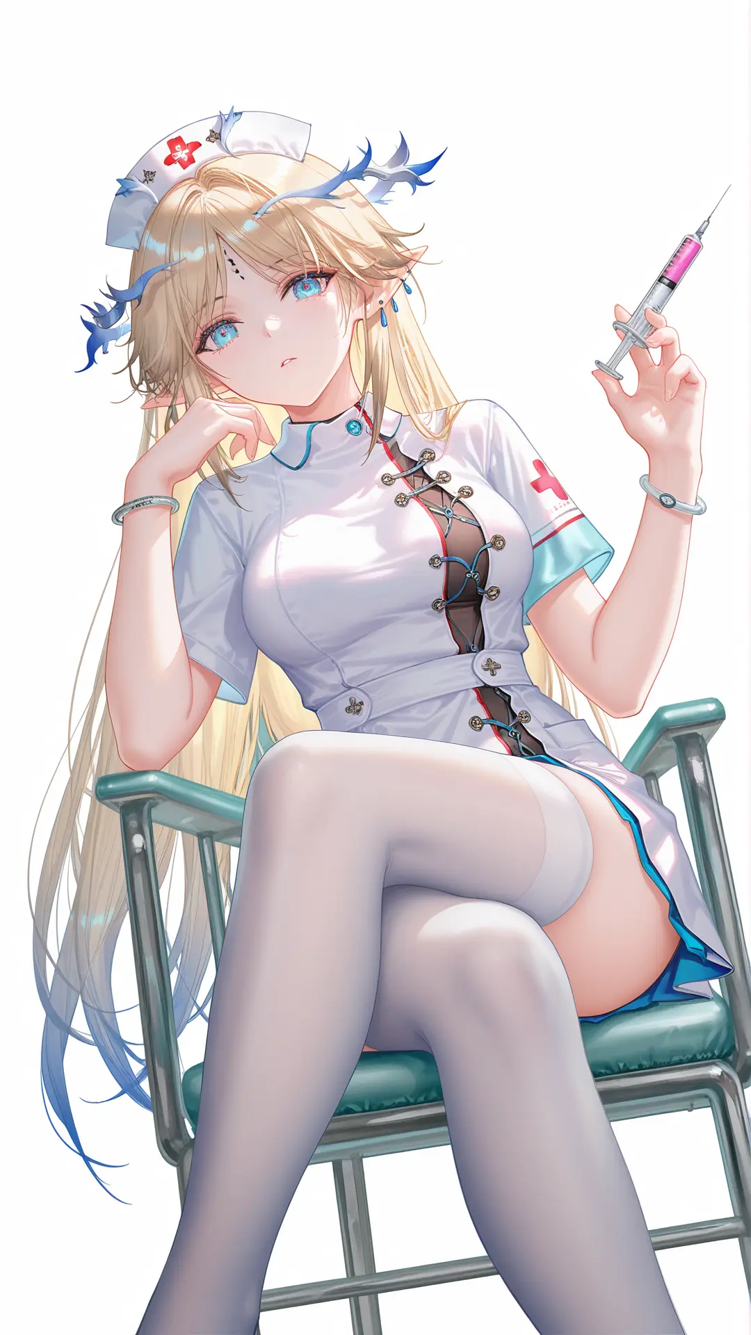 卡提希娅大家都抽到了吧？鸣潮 卡提希娅 丝袜 白丝 手机高清壁纸,第3张