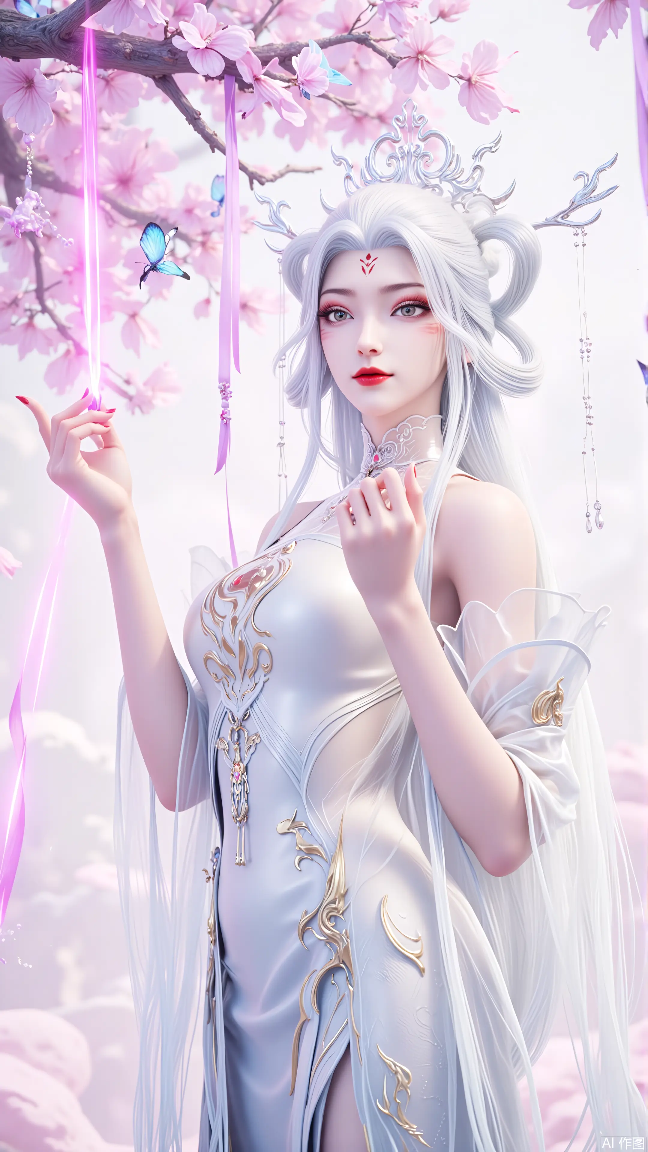 诛仙3 新小白 ai绘画 国漫女神 高清壁纸图片,第1张