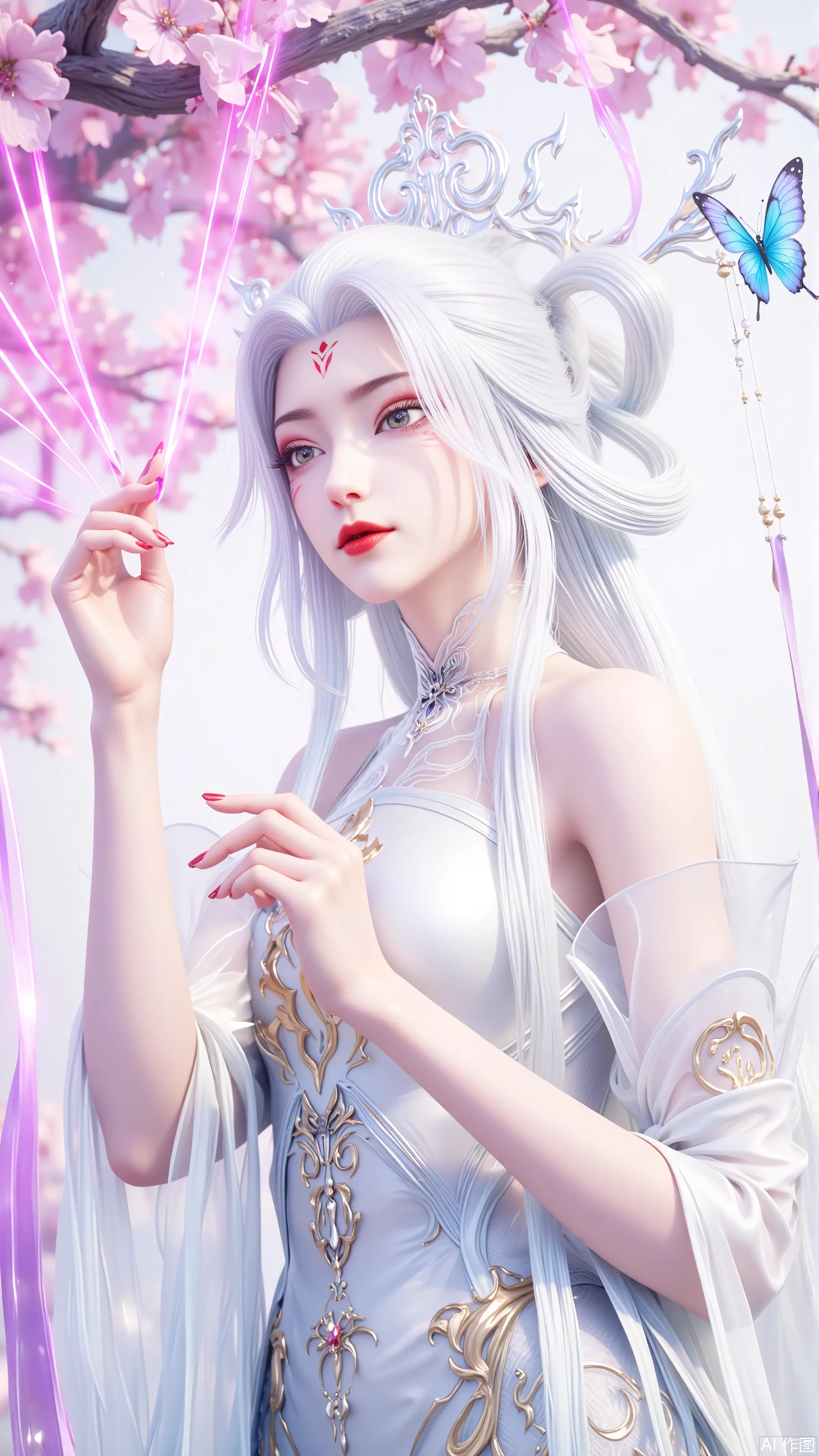 诛仙3 新小白 ai绘画 国漫女神 高清壁纸图片,第2张