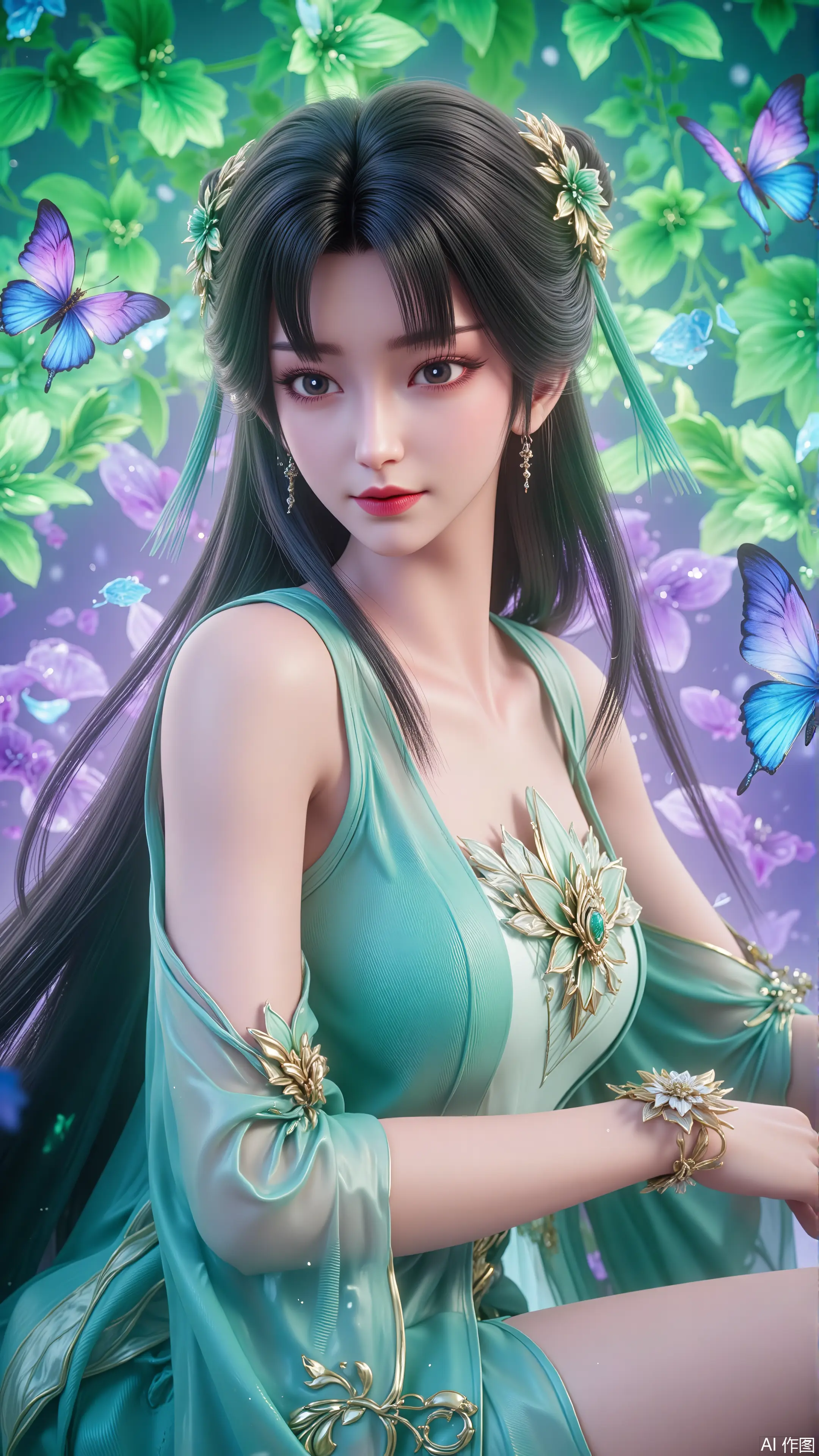 手机高清壁纸 诛仙3 第三季 碧瑶新建模 ai绘画 国漫女神,第2张