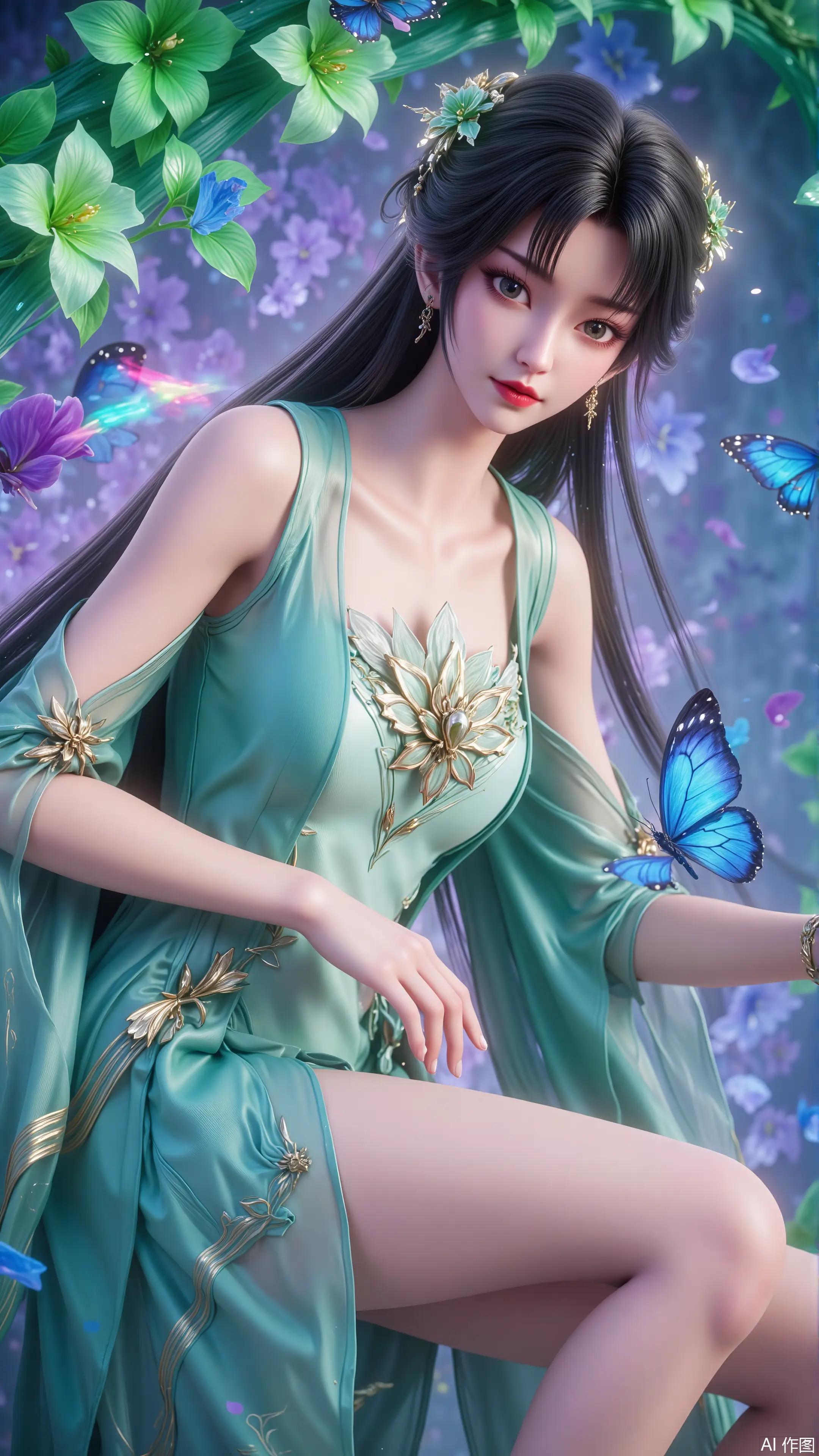 手机高清壁纸 诛仙3 第三季 碧瑶新建模 ai绘画 国漫女神,第4张