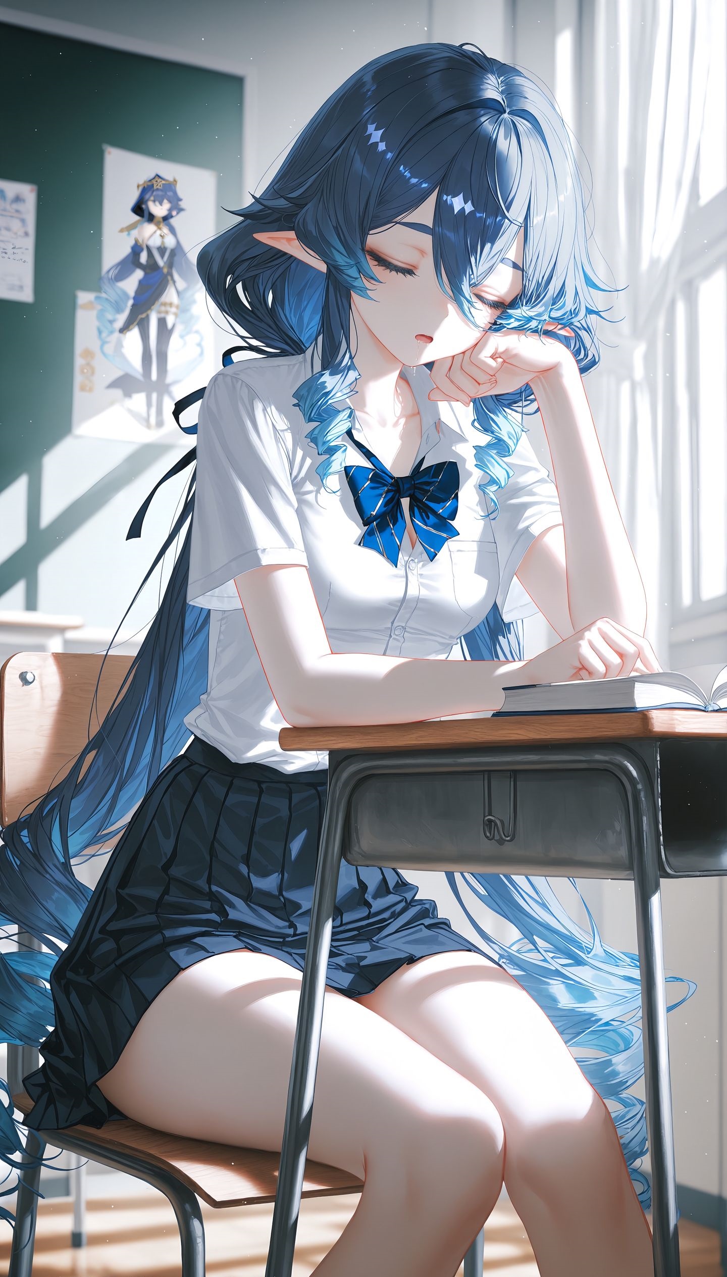 校园 原神二创 神里绫华 ai绘画 甘雨 高清,第3张