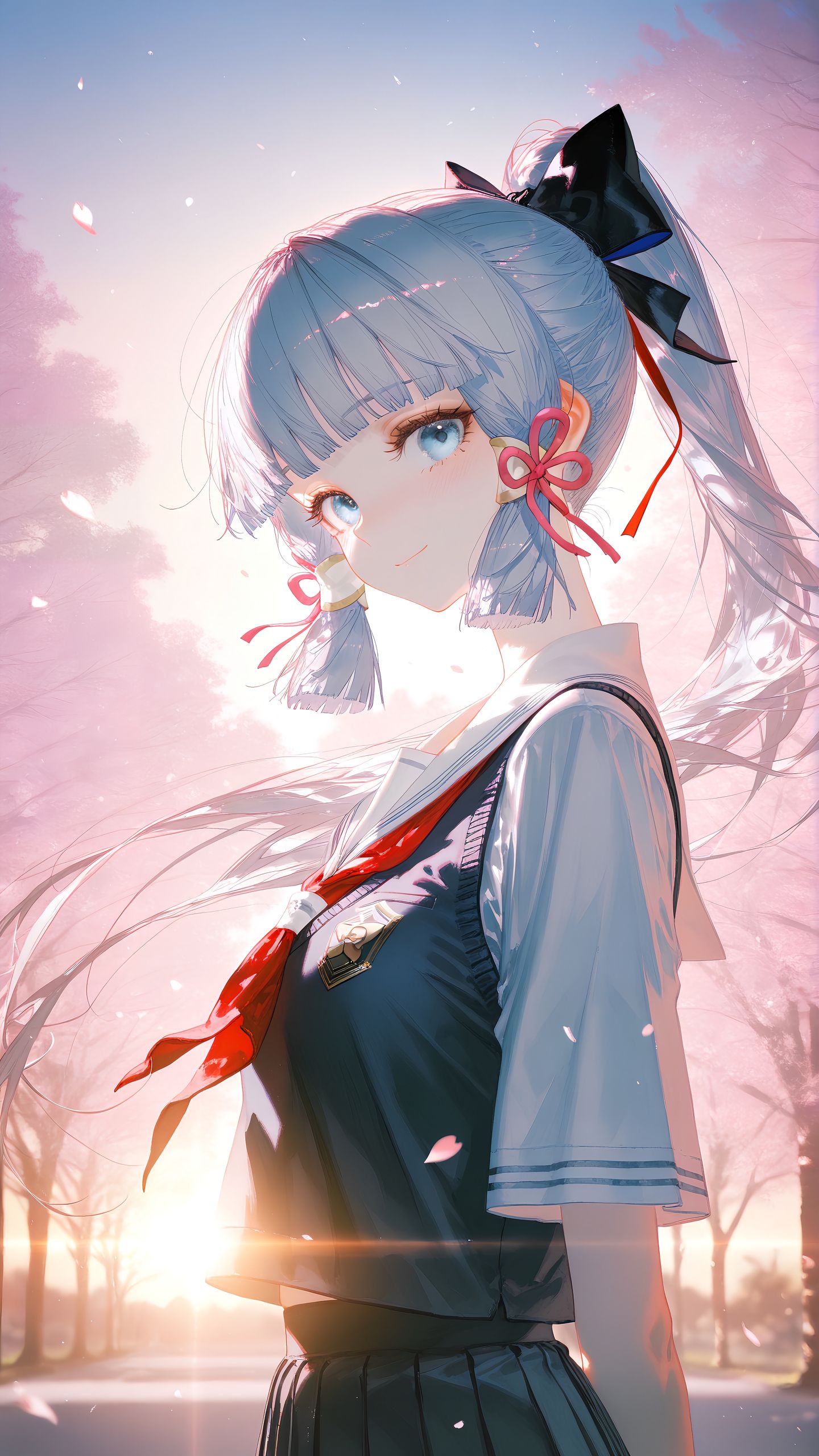 校园 原神二创 神里绫华 ai绘画 甘雨 高清,第4张