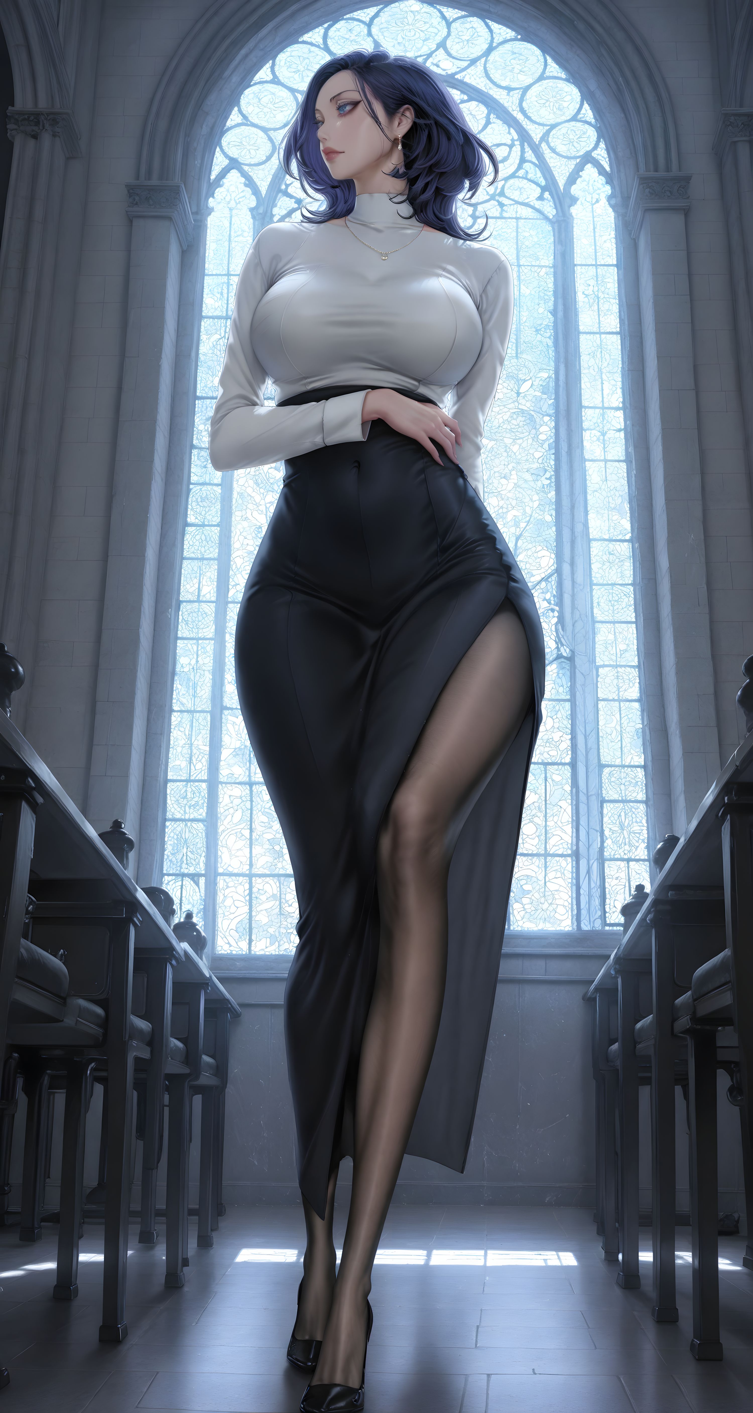 金美庭 美丽新世界 二次元 韩漫 御姐 组长配修女穿搭,第1张