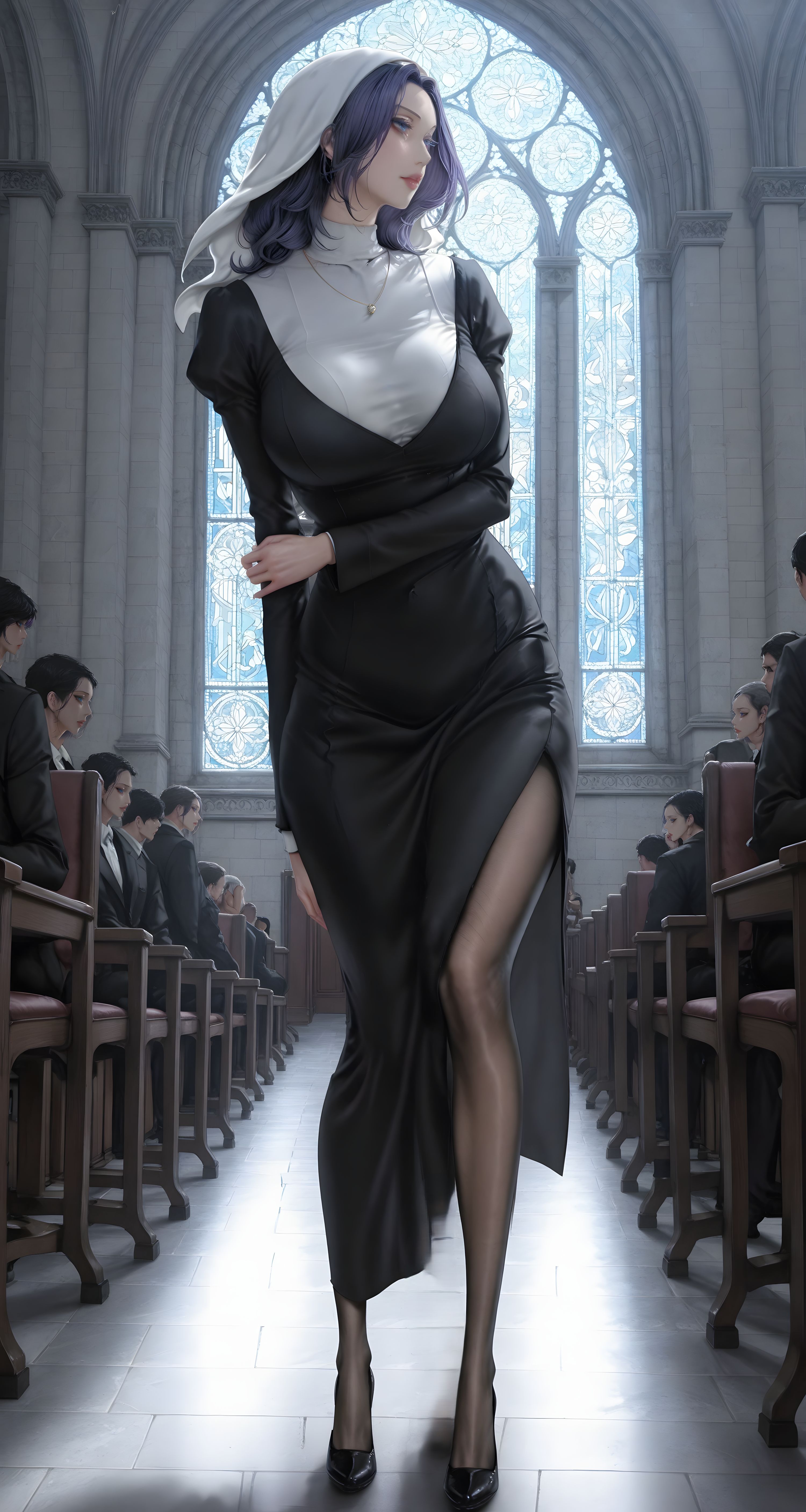 金美庭 美丽新世界 二次元 韩漫 御姐 组长配修女穿搭,第3张