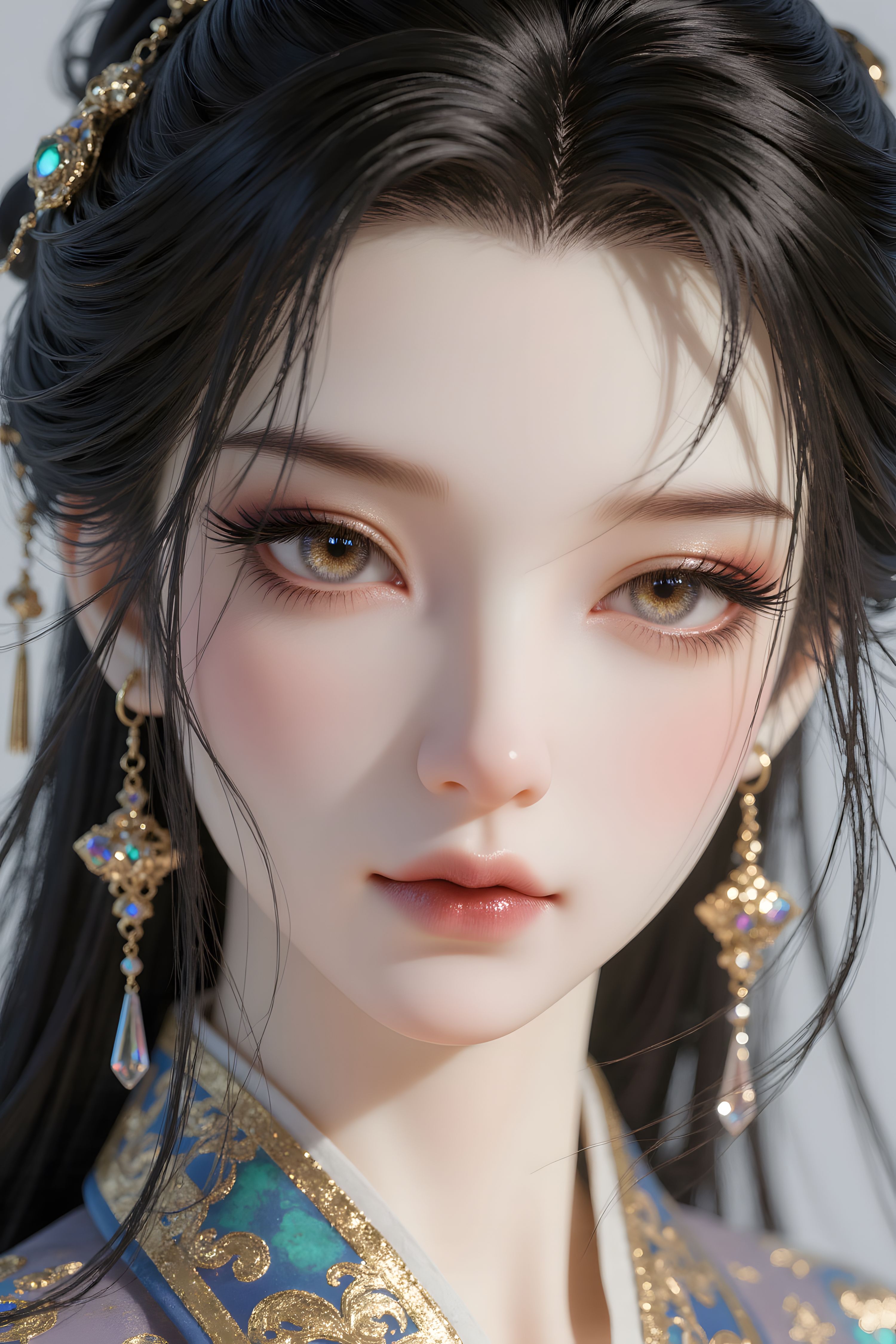 【9P】古风 国风 手机壁纸 唯美 人物特写 美女,第2张