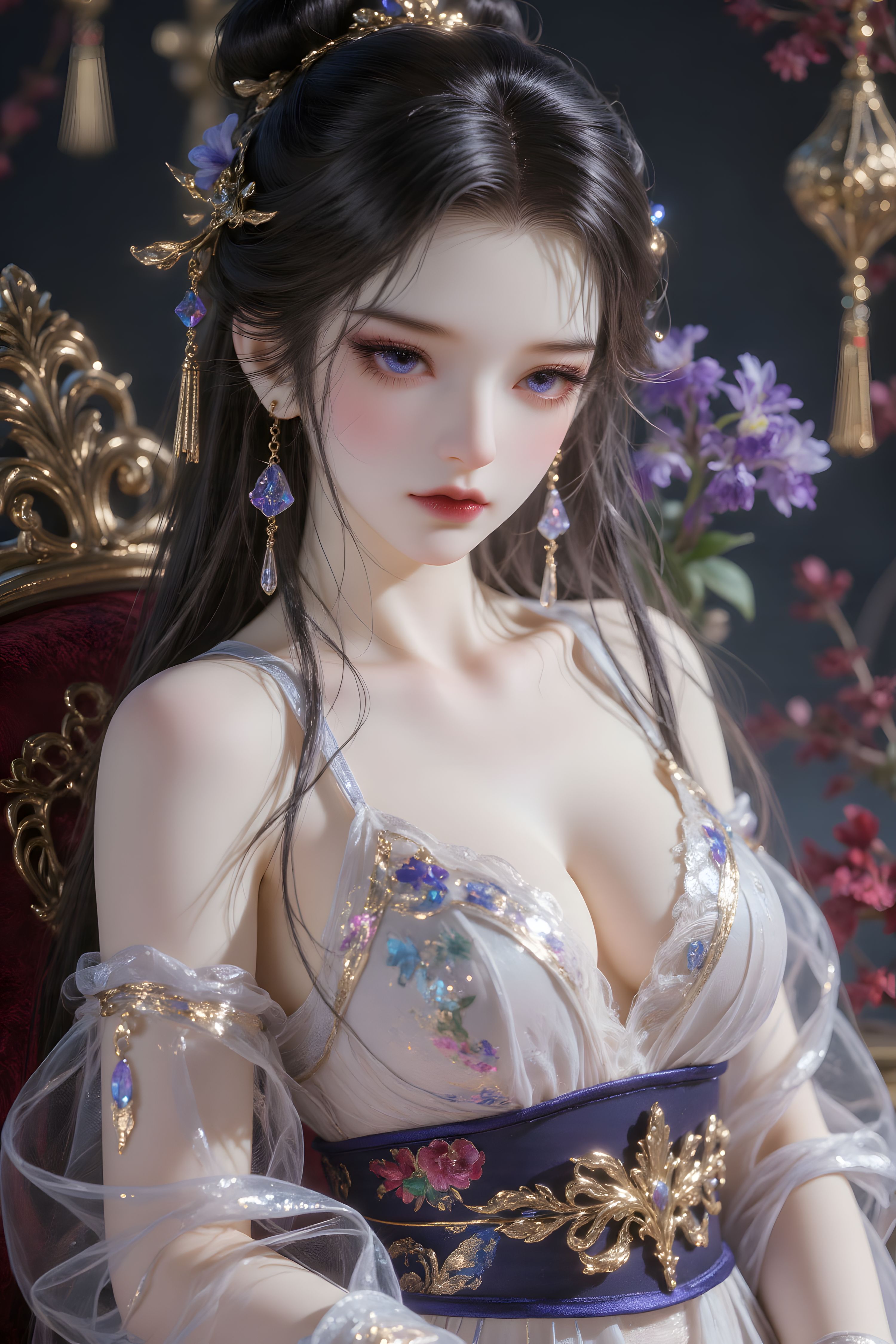 【9P】古风 国风 手机壁纸 唯美 人物特写 美女,第8张