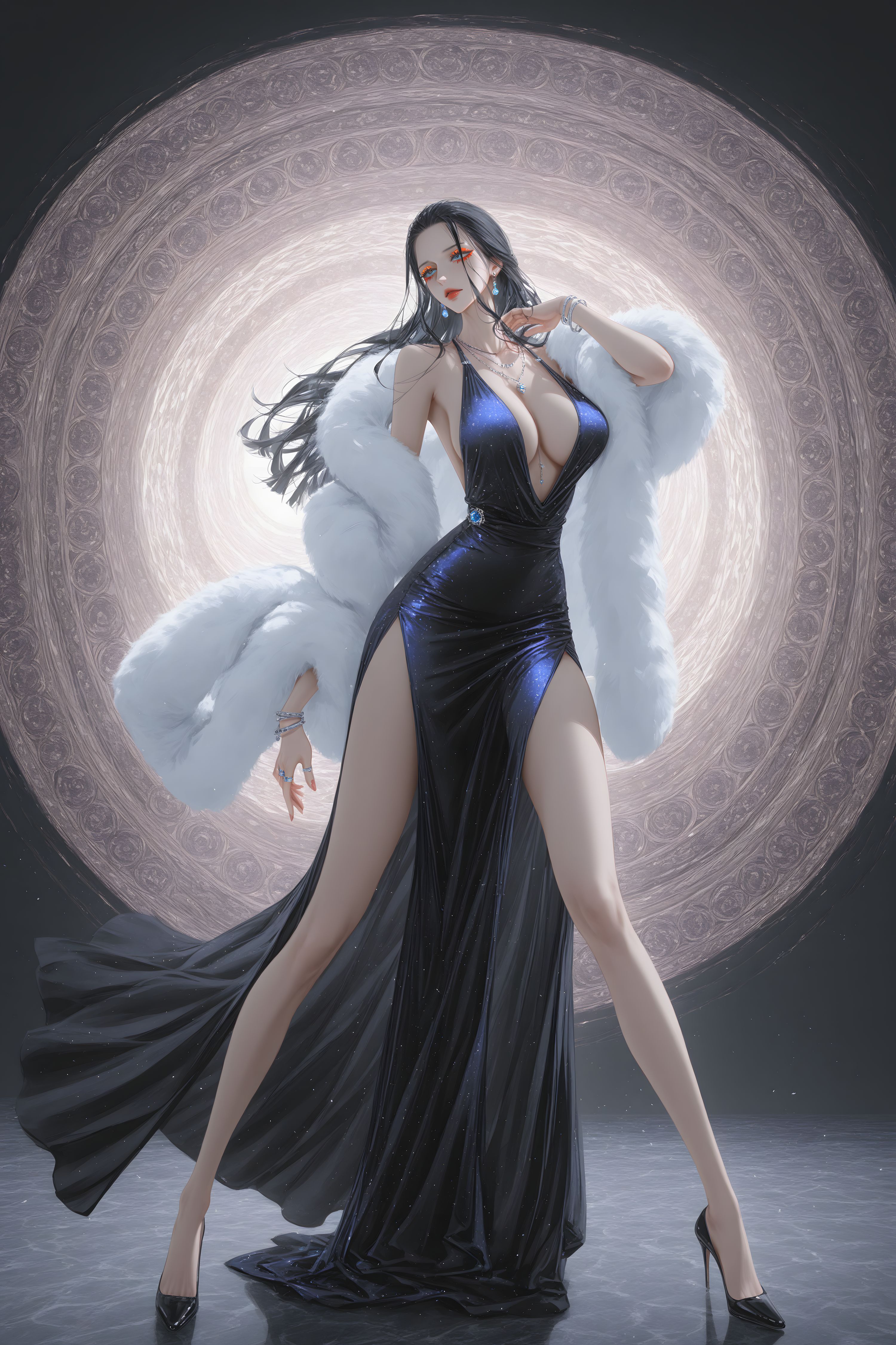 海贼王 御姐系列 手机壁纸 礼服穿搭 绝了,第4张