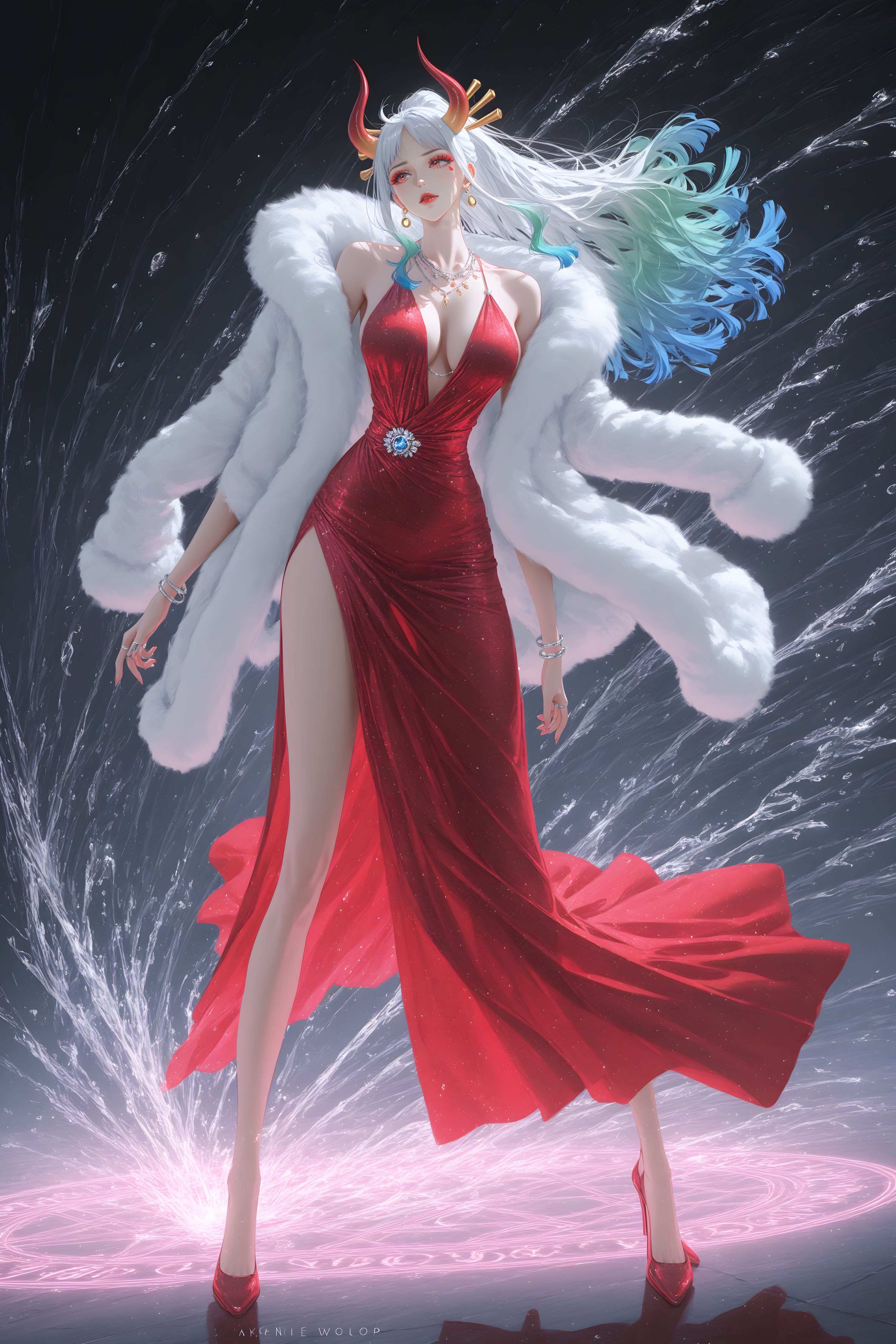 海贼王 御姐系列 手机壁纸 礼服穿搭 绝了,第3张