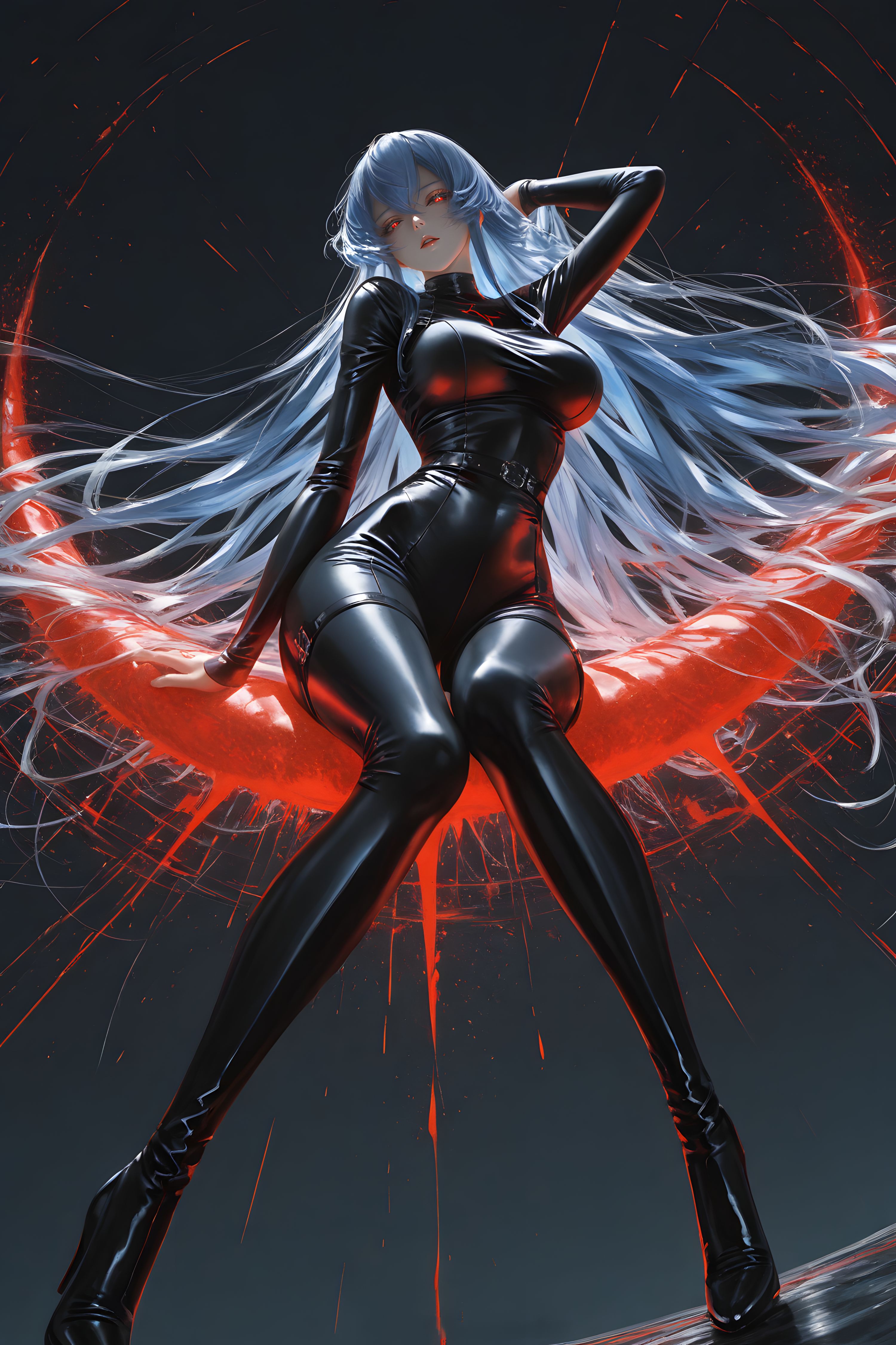 艾斯德斯 暗黑风 斩赤红之瞳 二次元 手机壁纸,第1张