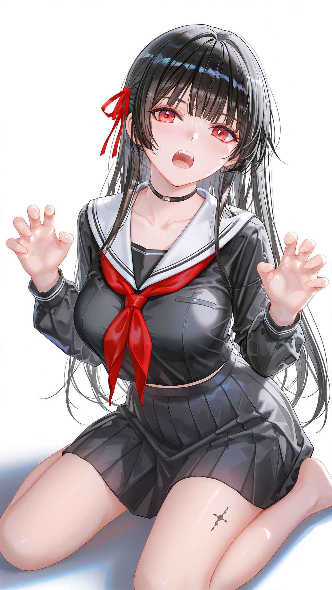 鸣潮 千咲 ai绘画 高清壁纸 二次元少女,第2张