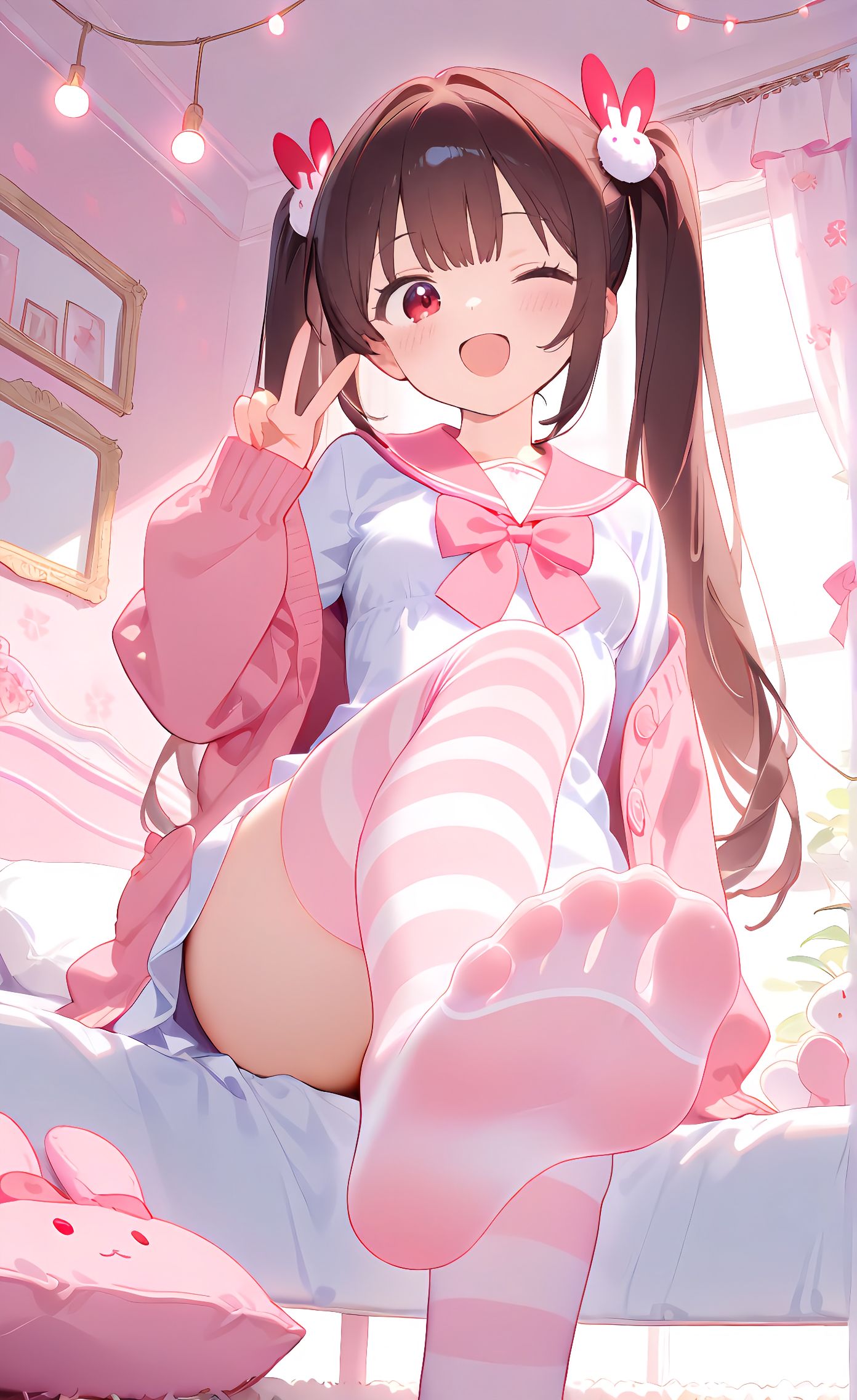 二次元 美图壁纸 萝莉少女 粉色系,第1张