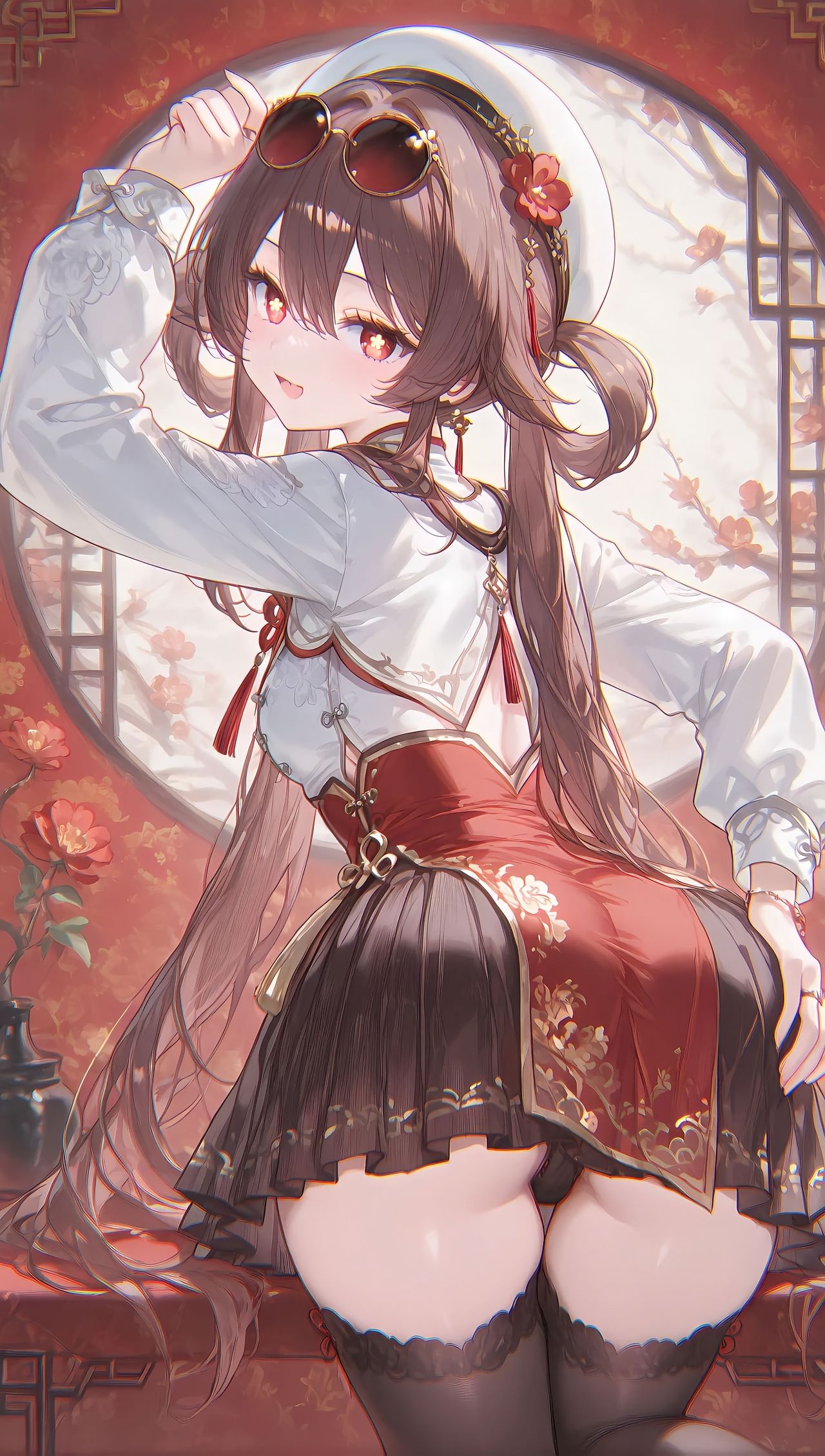 二次元游戏少女 原神 胡桃 手机超清壁纸图片,第3张