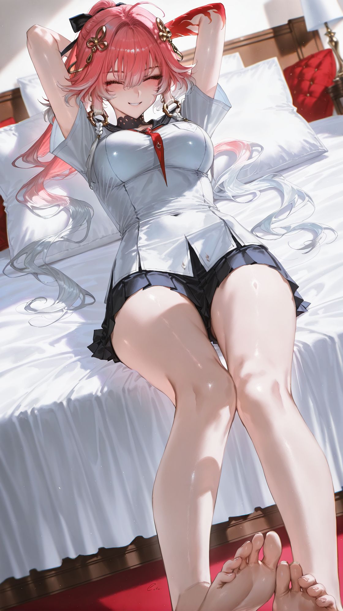 【鸣潮 长离】二次元游戏少女 手机超清背景图片 大美腿,第2张