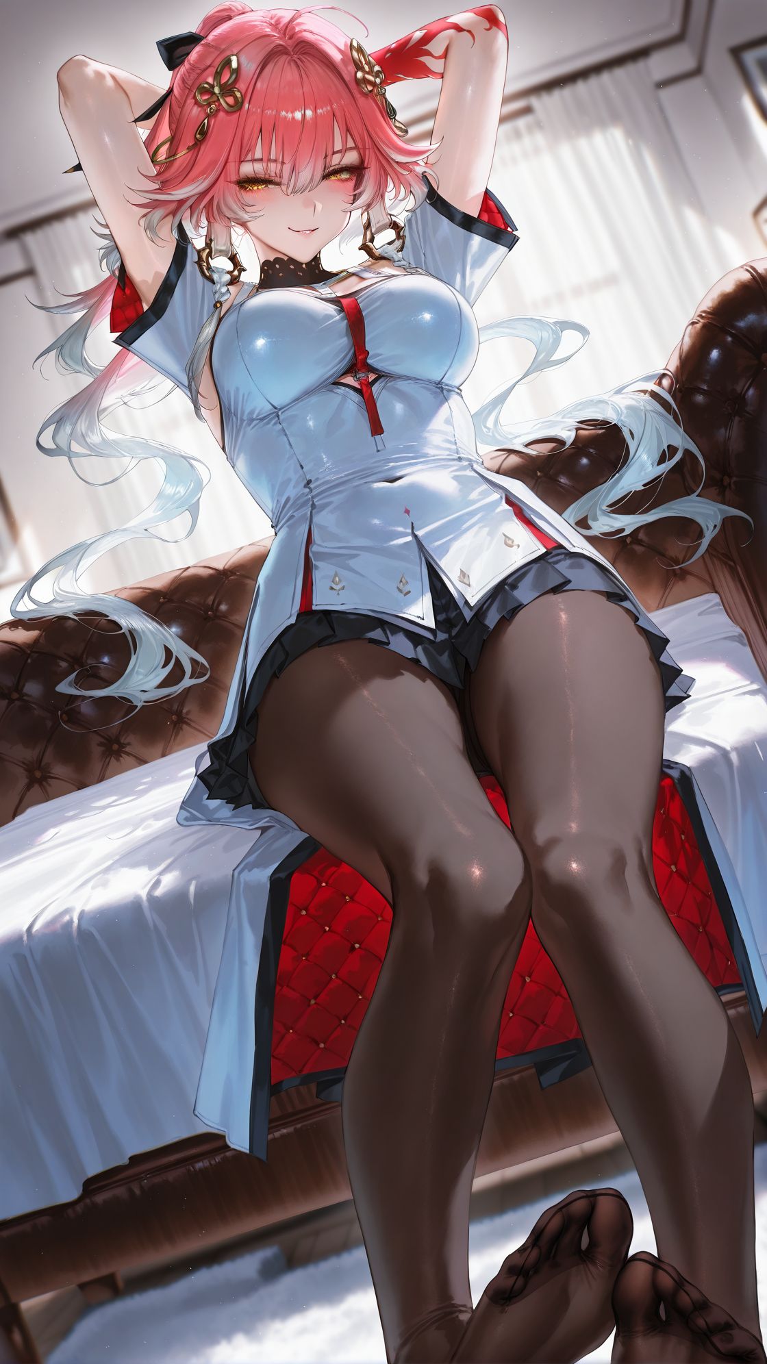 【鸣潮 长离】二次元游戏少女 手机超清背景图片 大美腿,第3张