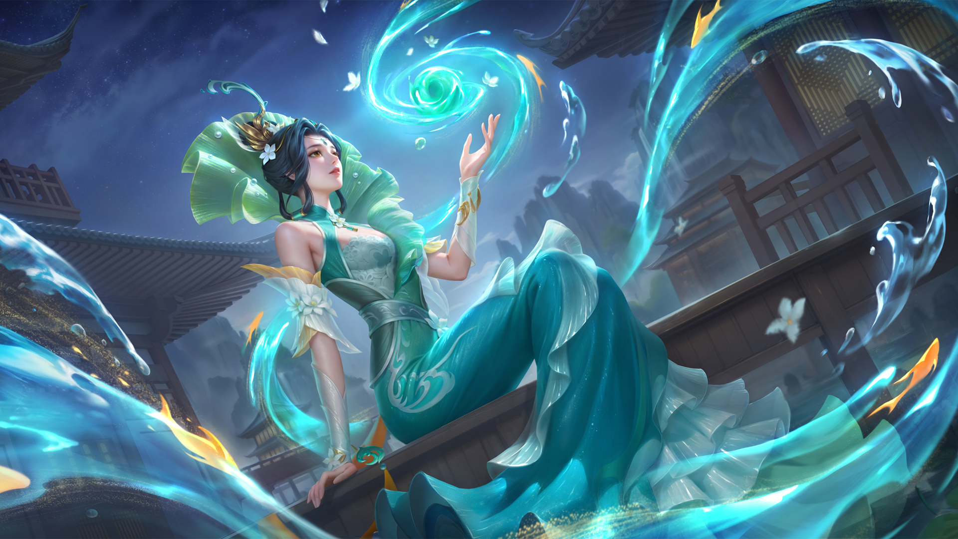 甄姬 逆浪荇歌 王者荣耀高清游戏壁纸,第1张