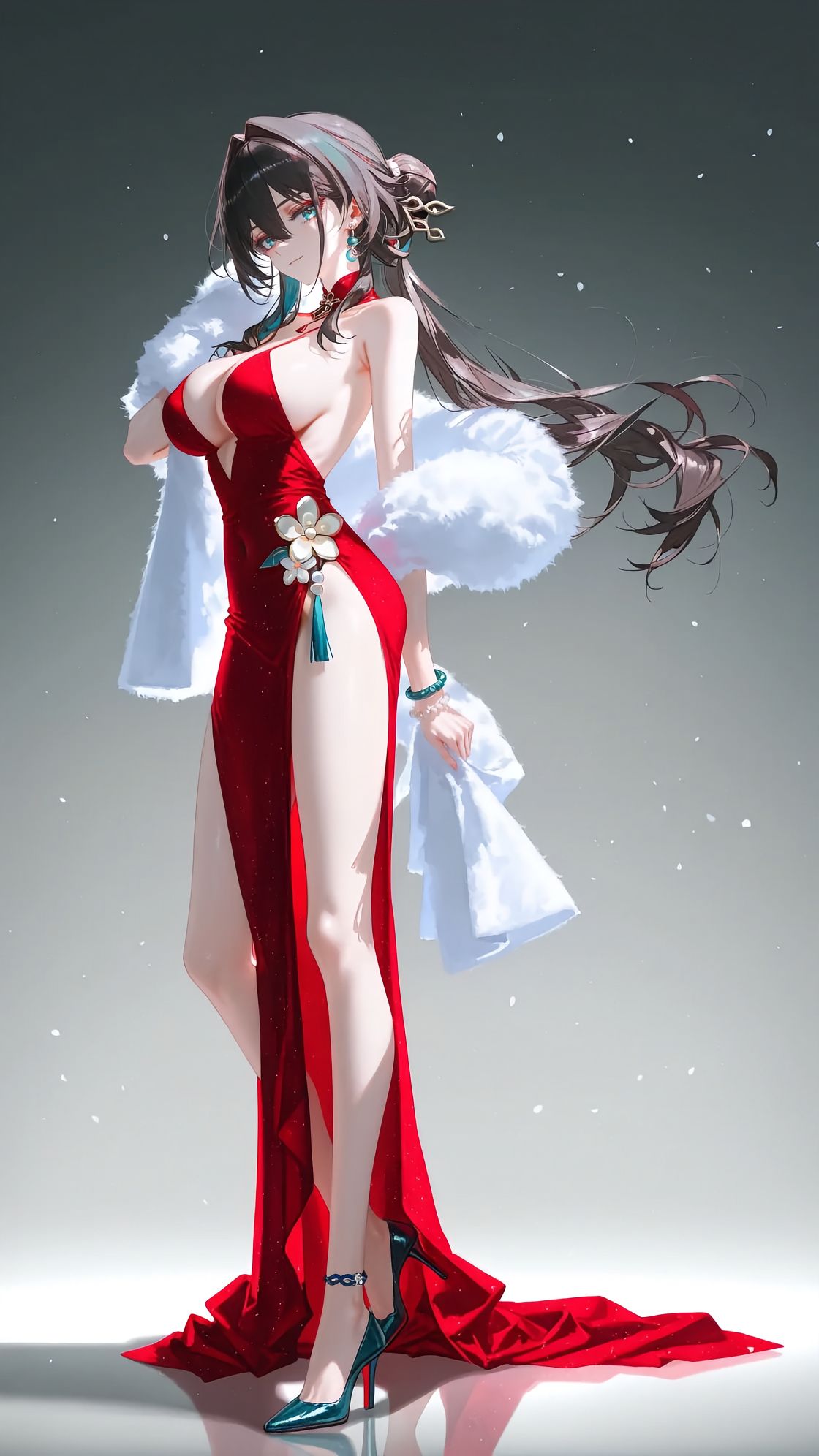 【崩坏星穹铁道】阮梅 红色旗袍礼服 美翻了,第1张