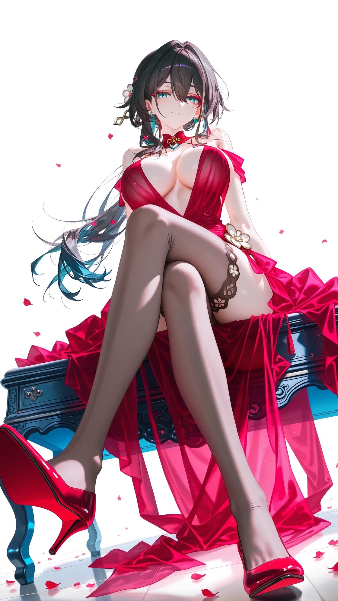 【崩坏星穹铁道】阮梅 红色旗袍礼服 美翻了,第3张