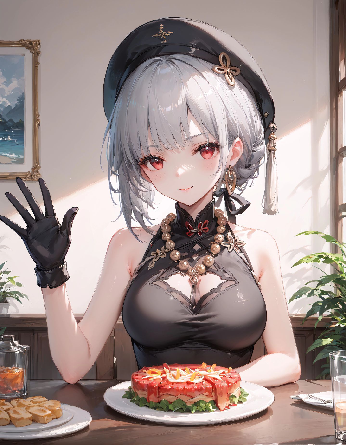 二次元【鸣潮 散华】二次元少女 餐厅 美食,第2张