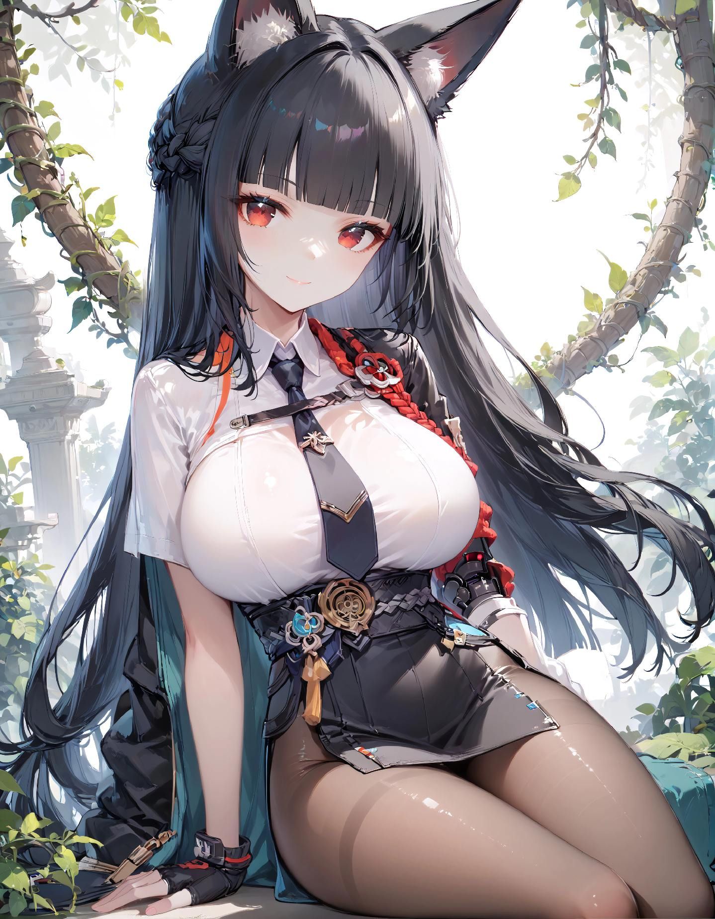 二次元美图【绝区零 星见雅】黑丝 丝袜 游戏角色手机壁纸,第2张