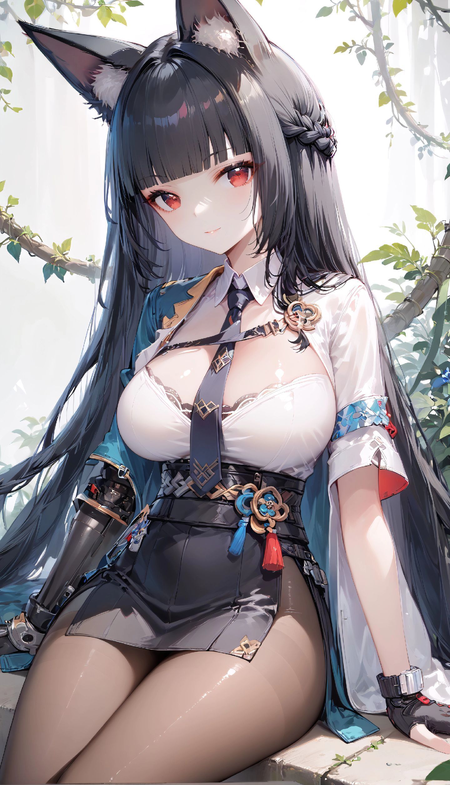 二次元美图【绝区零 星见雅】黑丝 丝袜 游戏角色手机壁纸,第3张