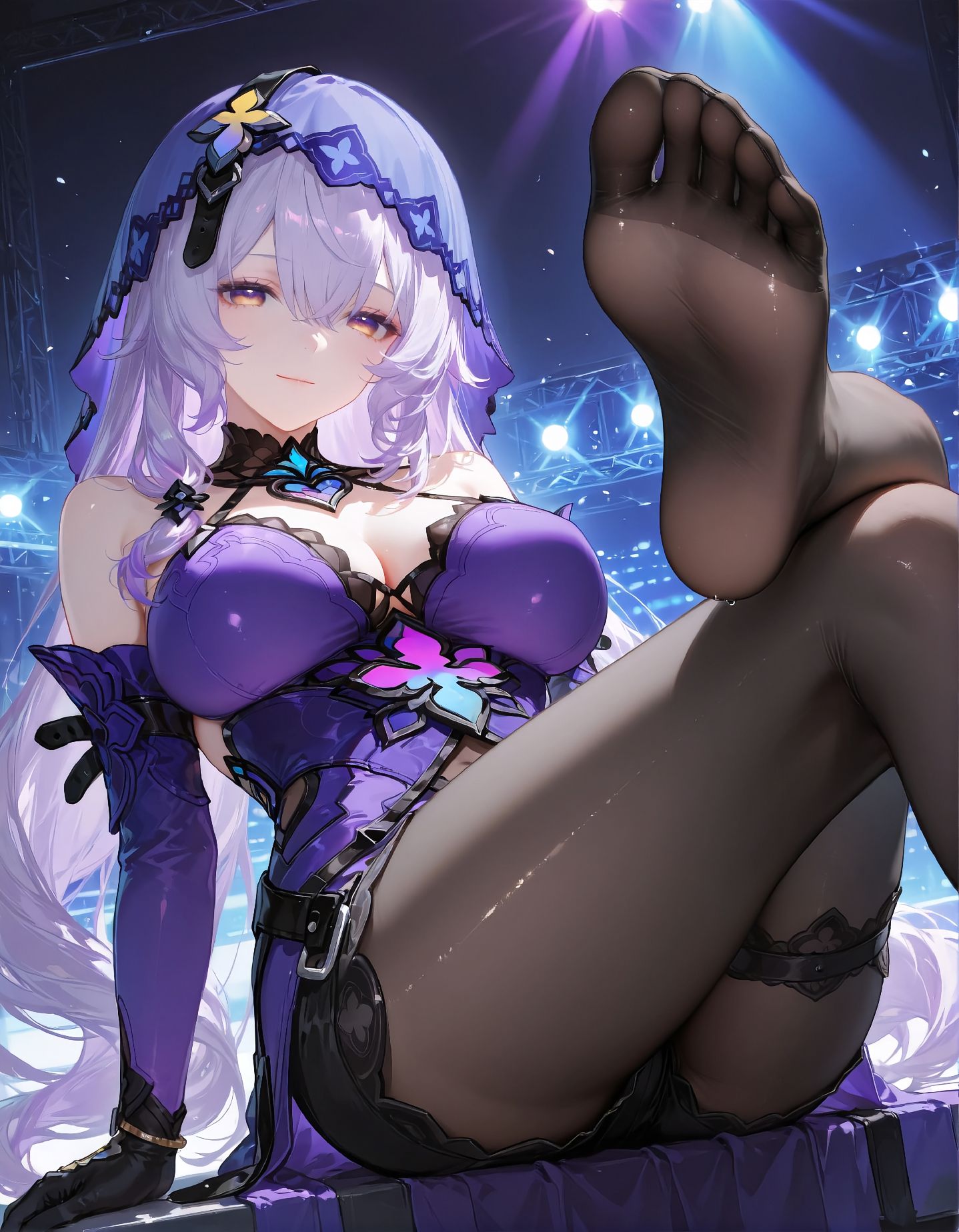 二次元美图【崩坏星穹铁道 黑天鹅】黑丝美腿 丝袜 舞台,第1张