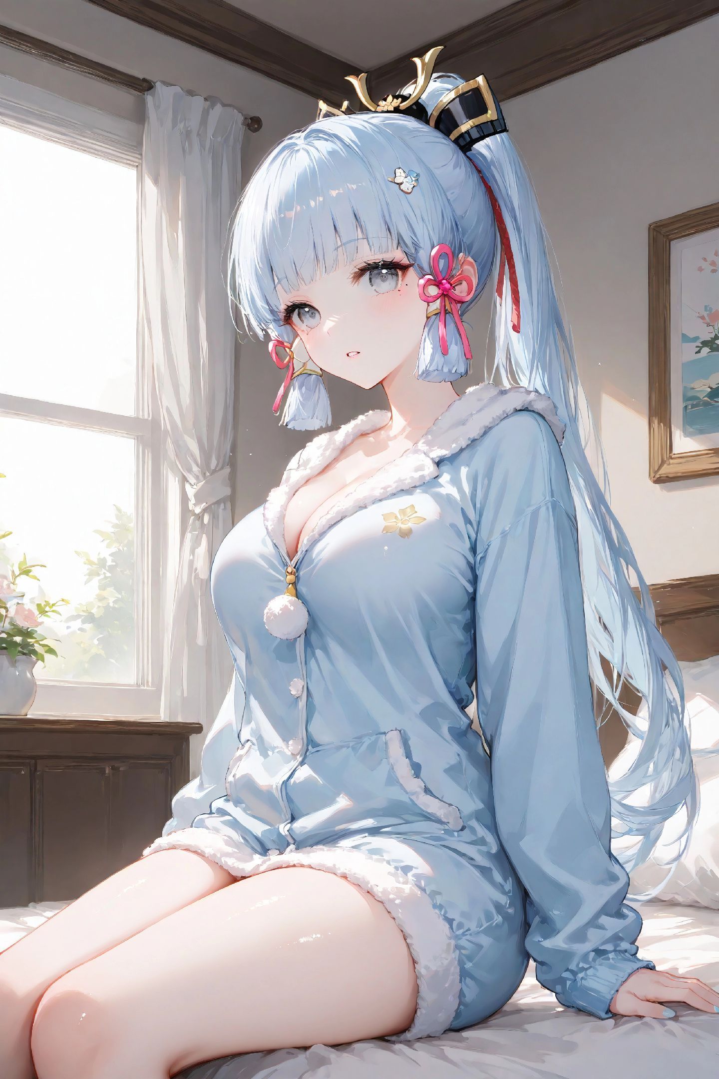 【原神 神里绫华】二次元少女 睡衣 可爱,第3张