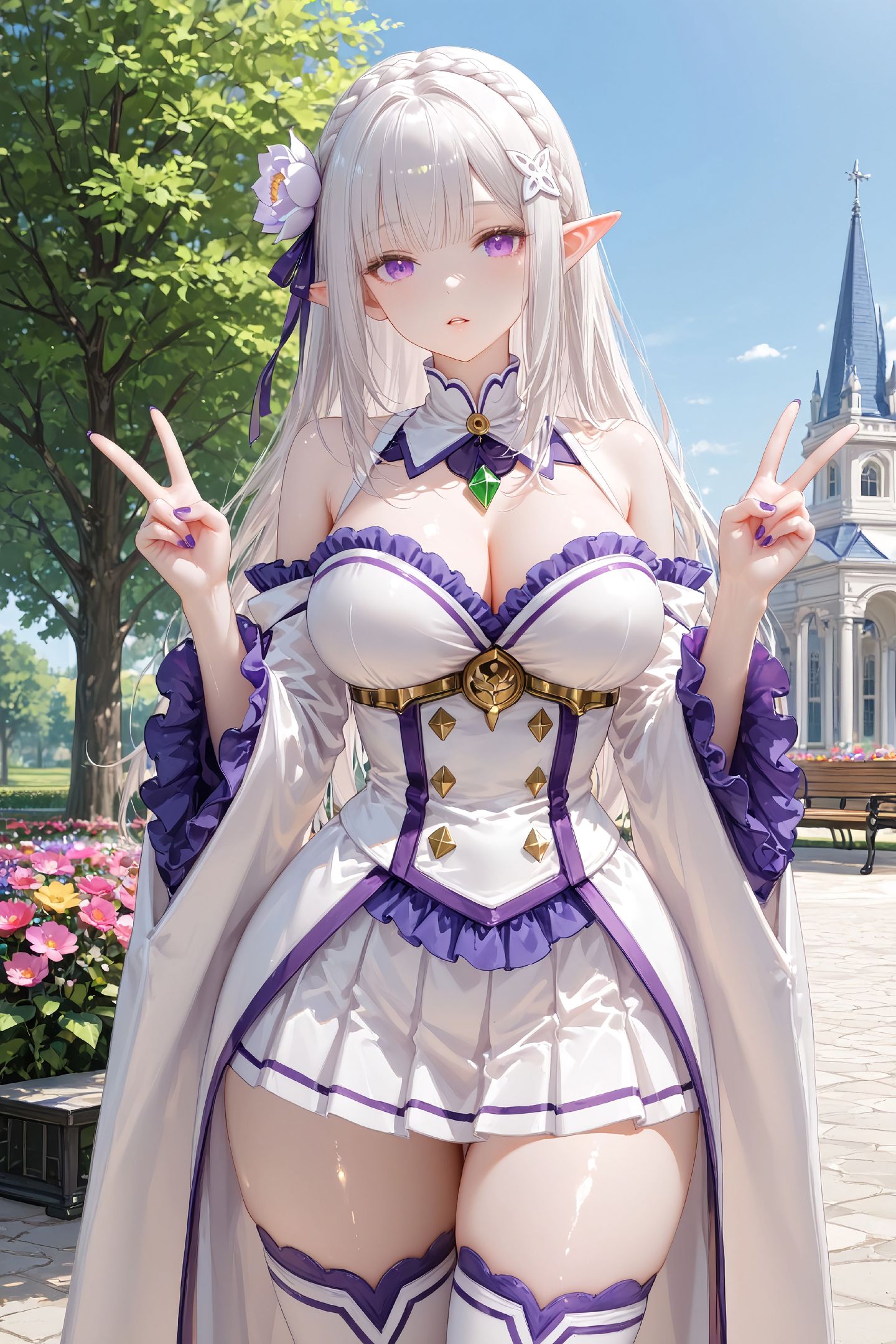 二次元少女美图 从零开始的异世界生活 艾米莉亚,第2张