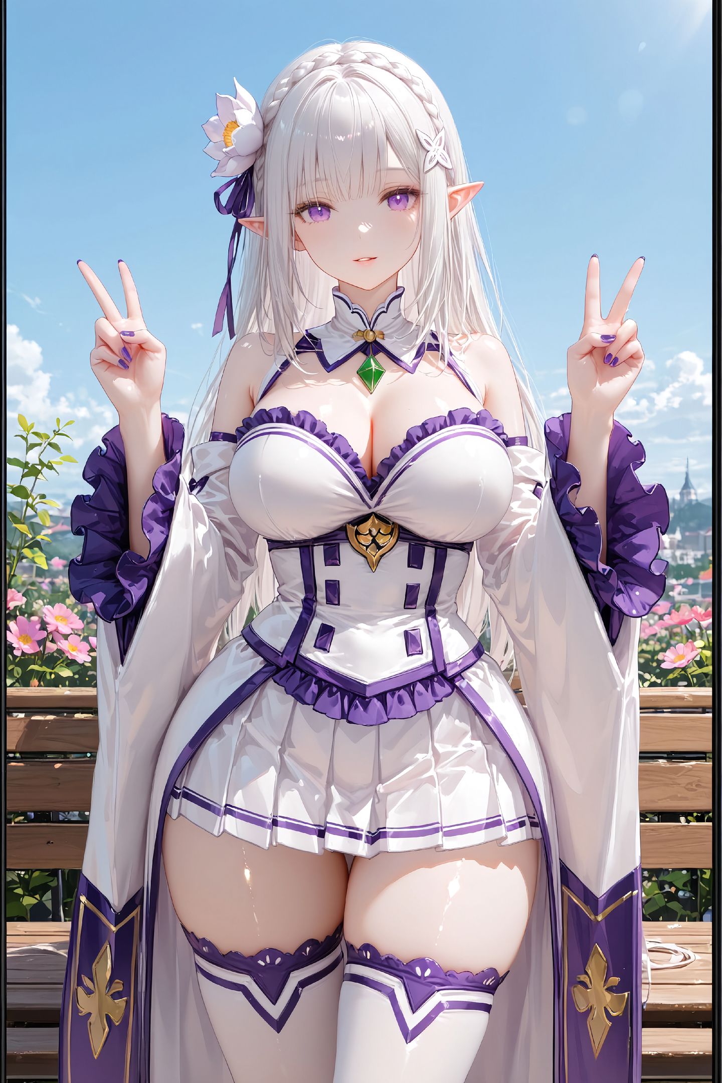 二次元少女美图 从零开始的异世界生活 艾米莉亚,第4张