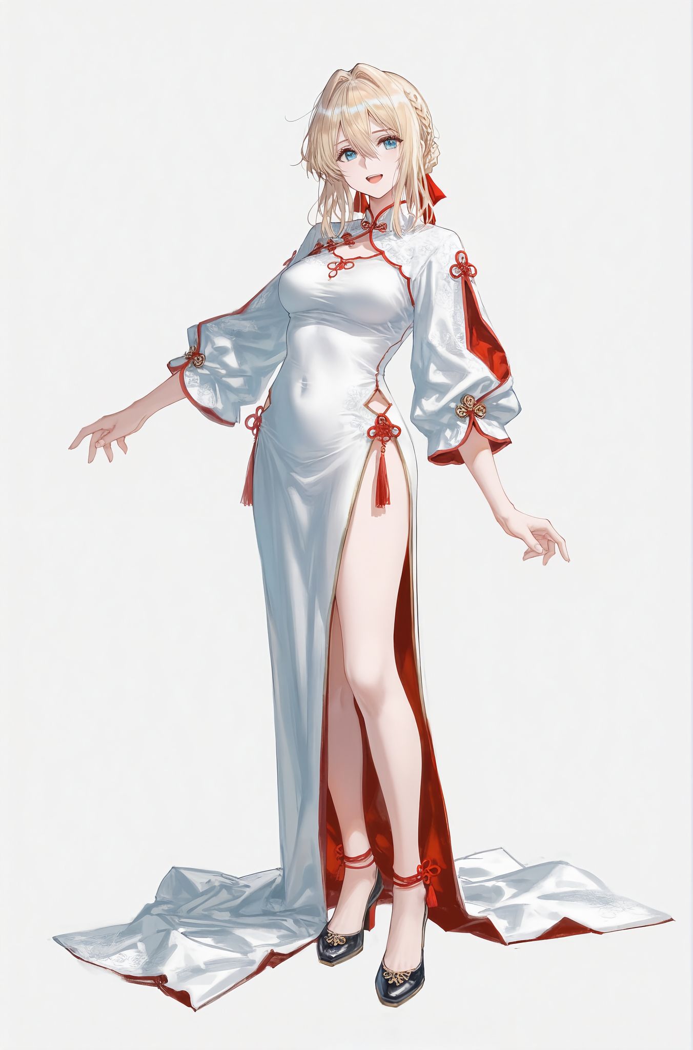 换装薇尔莉特 好看 紫罗兰永恒花园 立绘 二次元少女 AI绘画,第1张