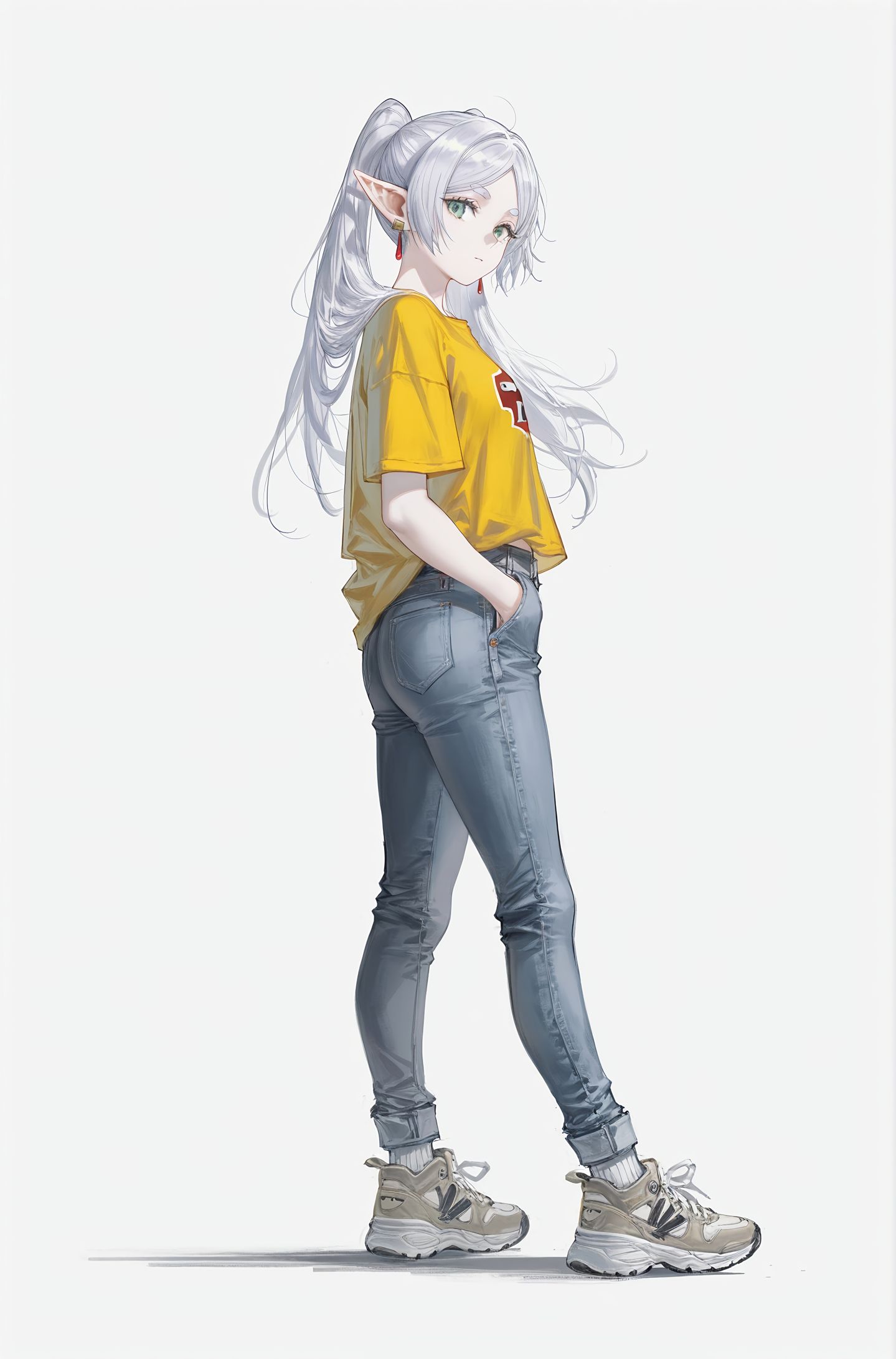 变装芙莉莲 AI绘画 二次元 立绘,第3张