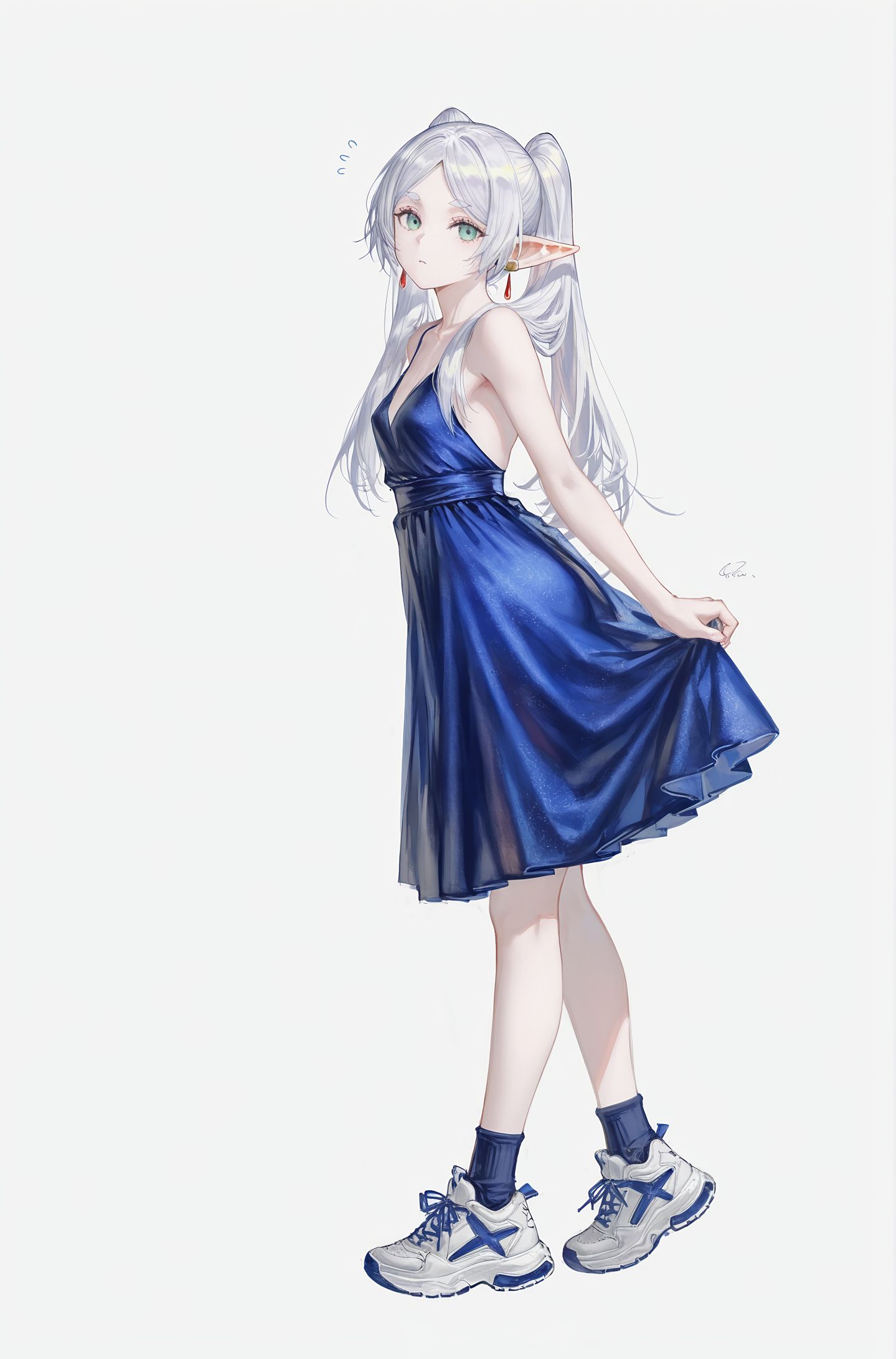 变装芙莉莲 AI绘画 二次元 立绘,第4张