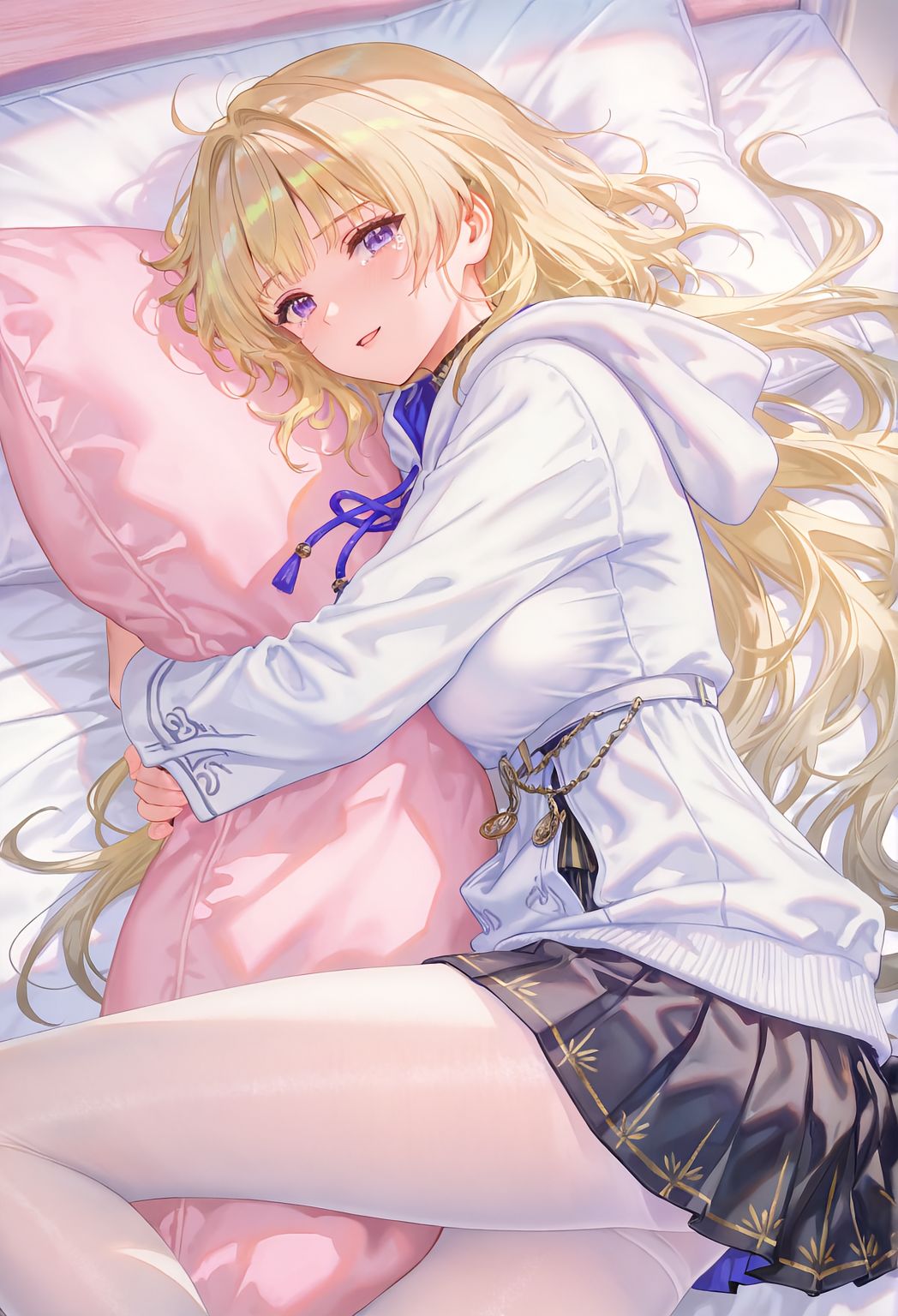 【鸣潮 菲比】抱枕睡觉 二次元游戏手机壁纸,第3张