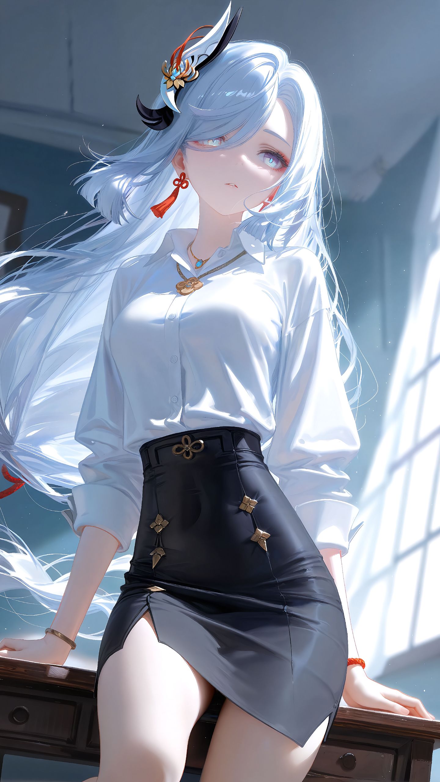 原神之办公室 原神 甘雨 凝光 心海 丝柯克,第5张