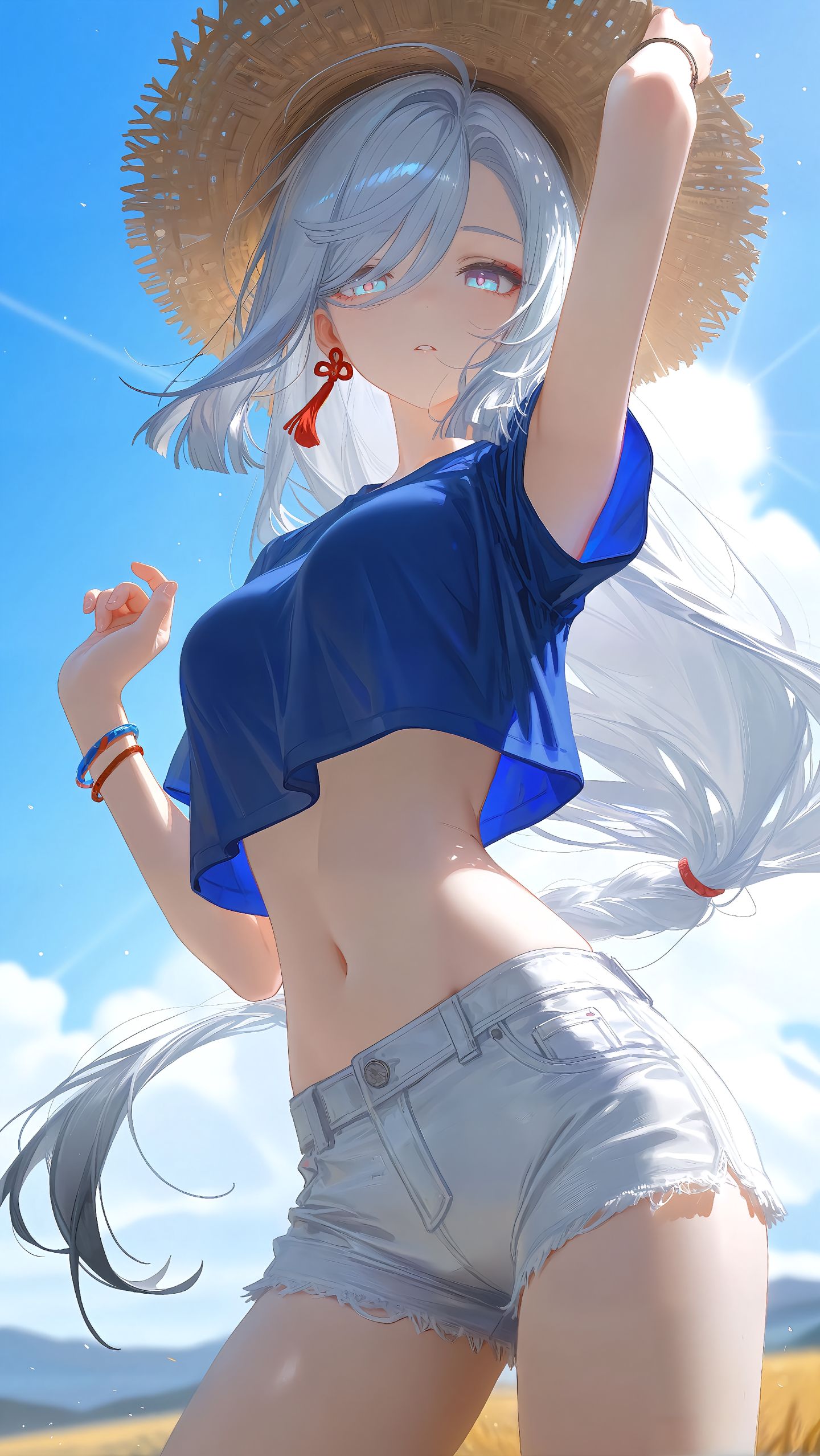 海边游玩 原神 申鹤 心海 刻晴 荧,第5张