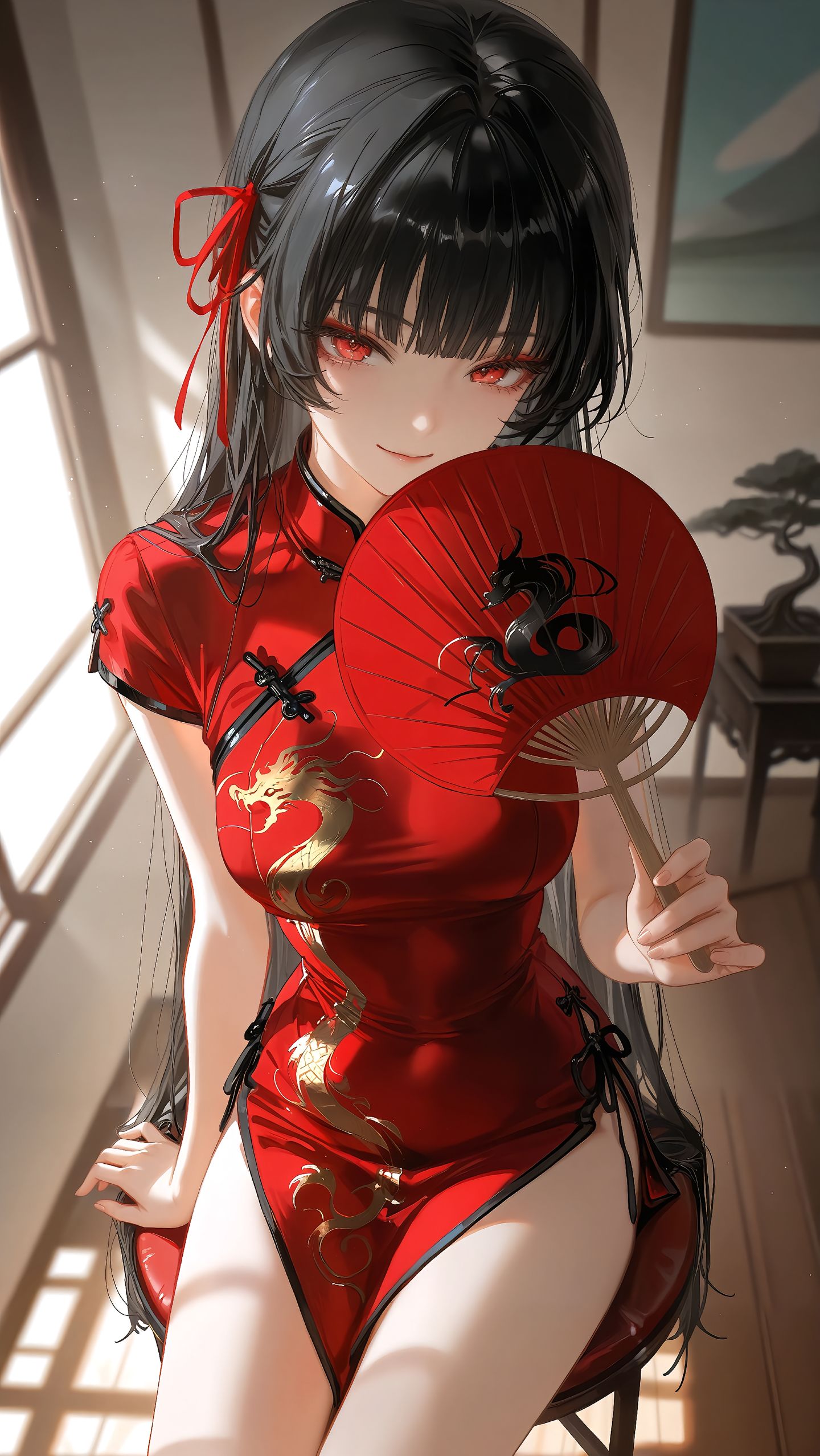 鸣潮角色穿上旗袍后~ 卡提希娅 坎特蕾拉 守岸人 尤诺,第5张