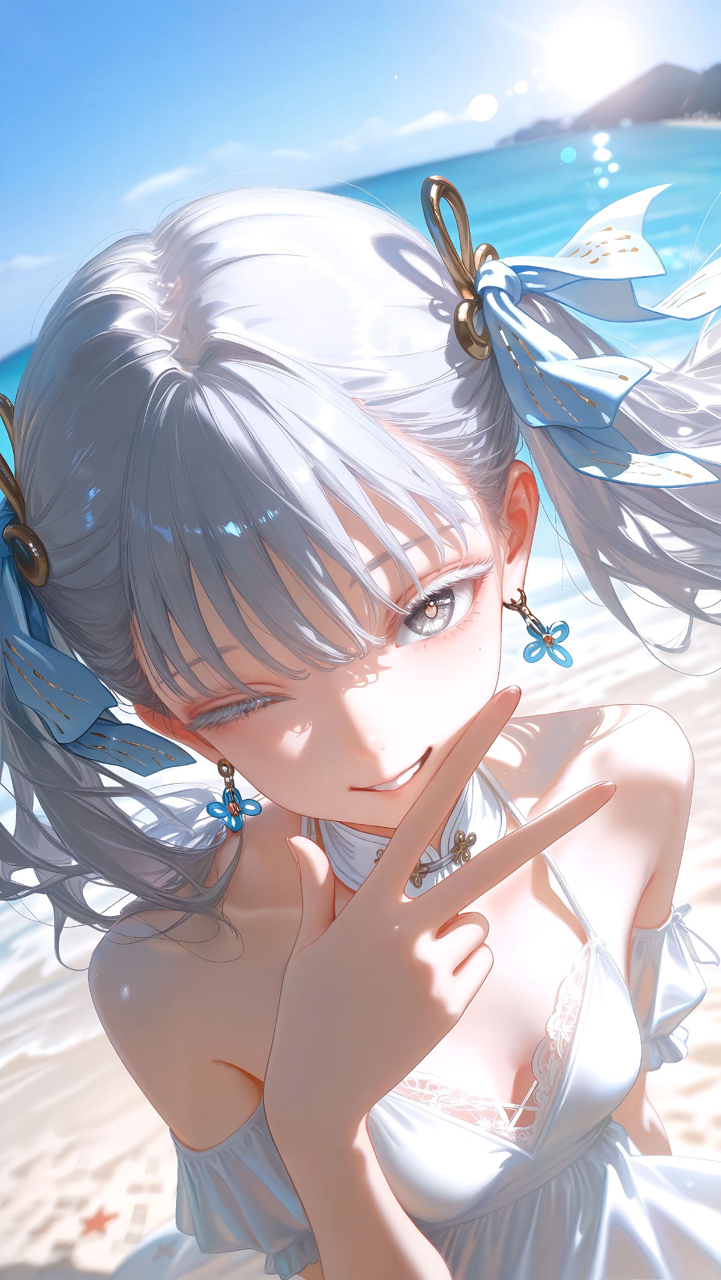 开始热起来了，一起的去海边玩吧 鸣潮 卡提希娅 今汐 尤诺 珂莱塔,第1张