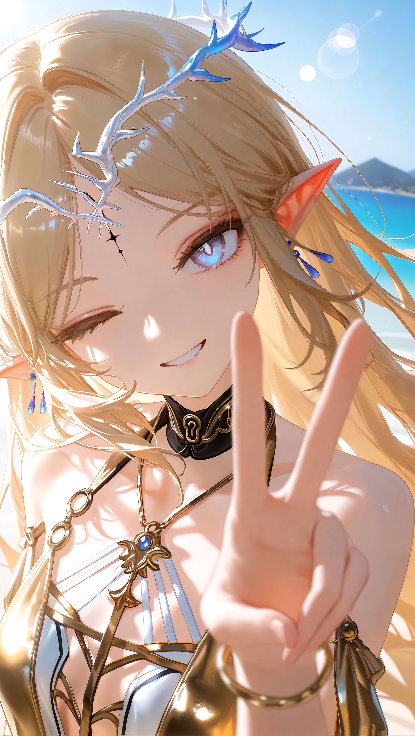 开始热起来了，一起的去海边玩吧 鸣潮 卡提希娅 今汐 尤诺 珂莱塔,第2张