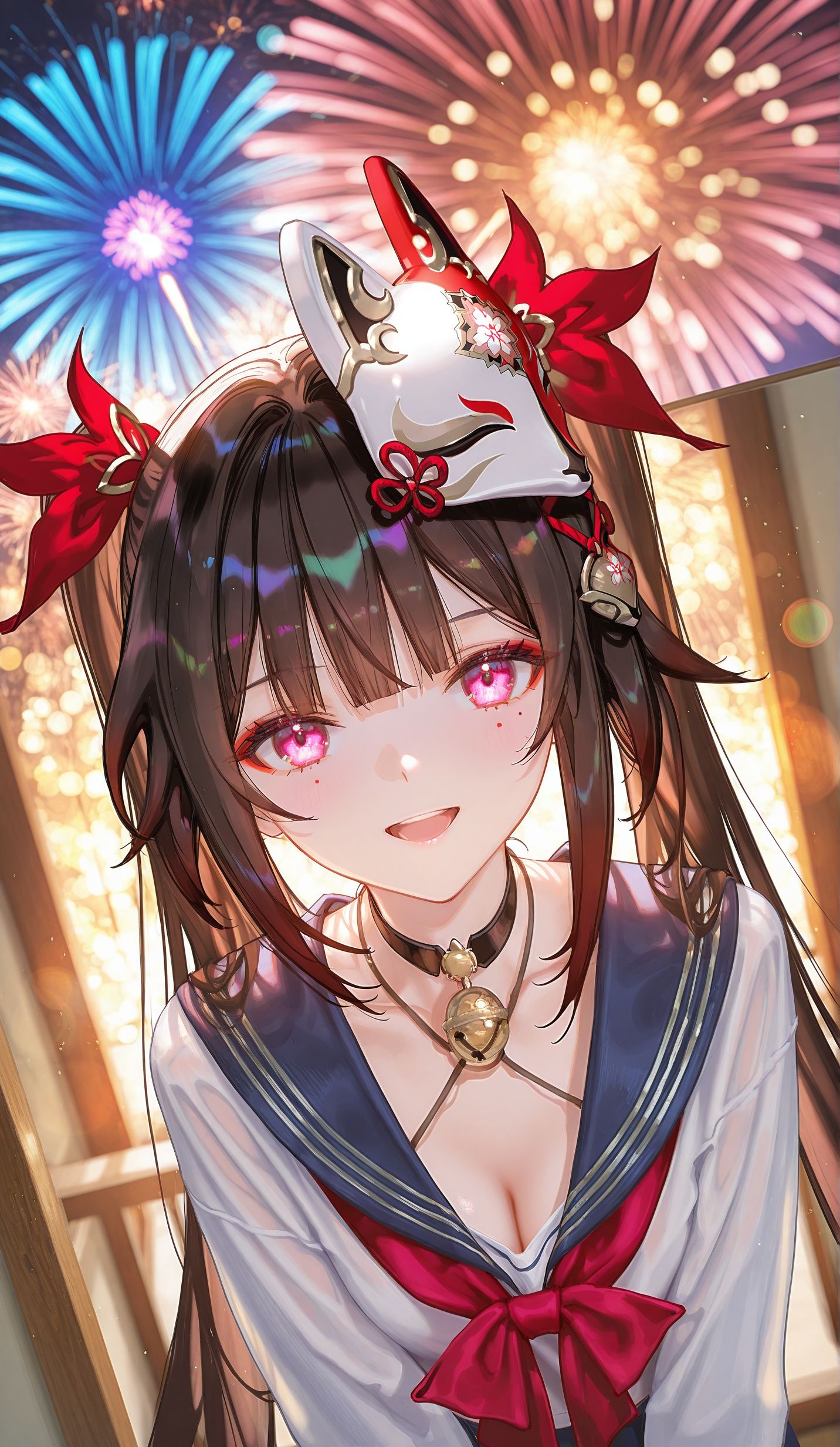 花火水手服 崩坏星穹铁道 ai二次元壁纸 烟花,第1张